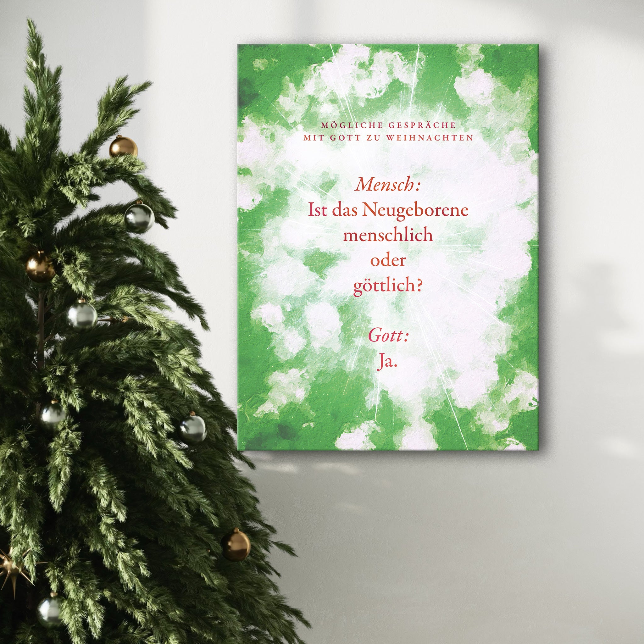 Leinwand Ist das Neugeborene menschlich oder göttlich?