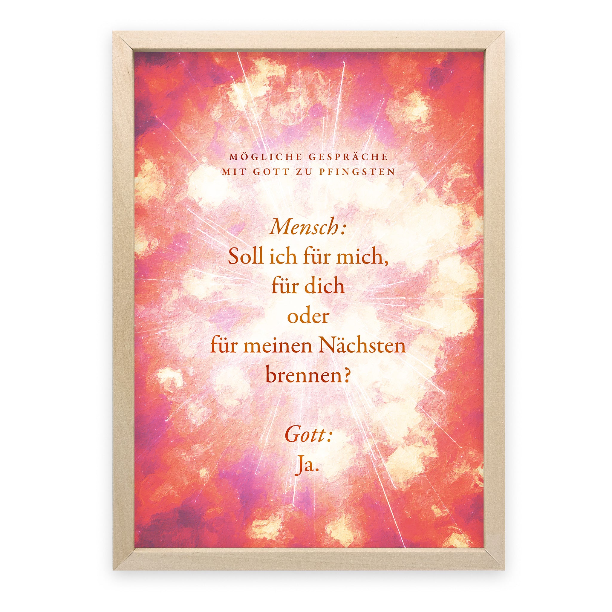Poster Soll ich für mich für dich oder meinen Nächsten brennen?