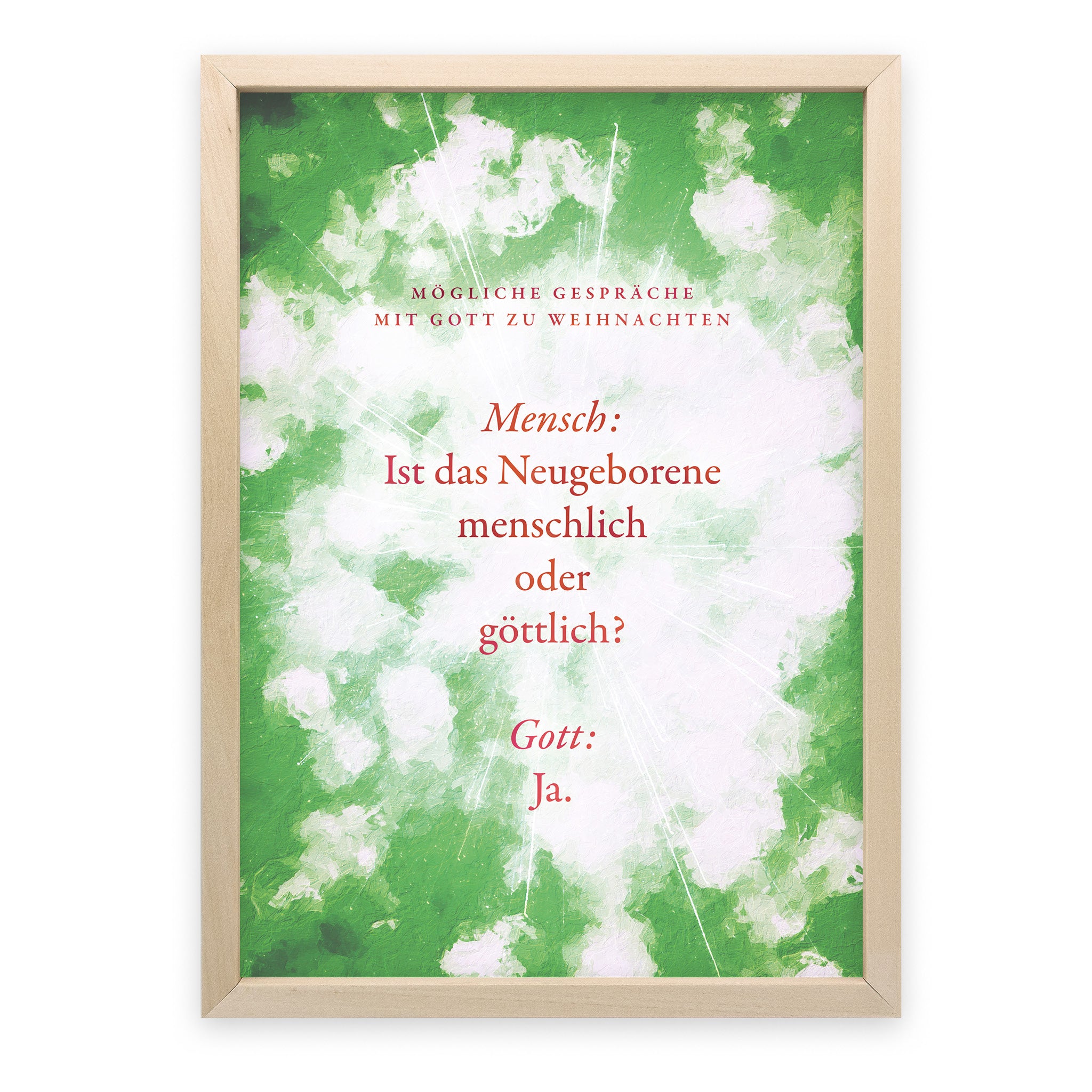 Poster Ist das Neugeborene menschlich oder göttlich? - Undarstellbar