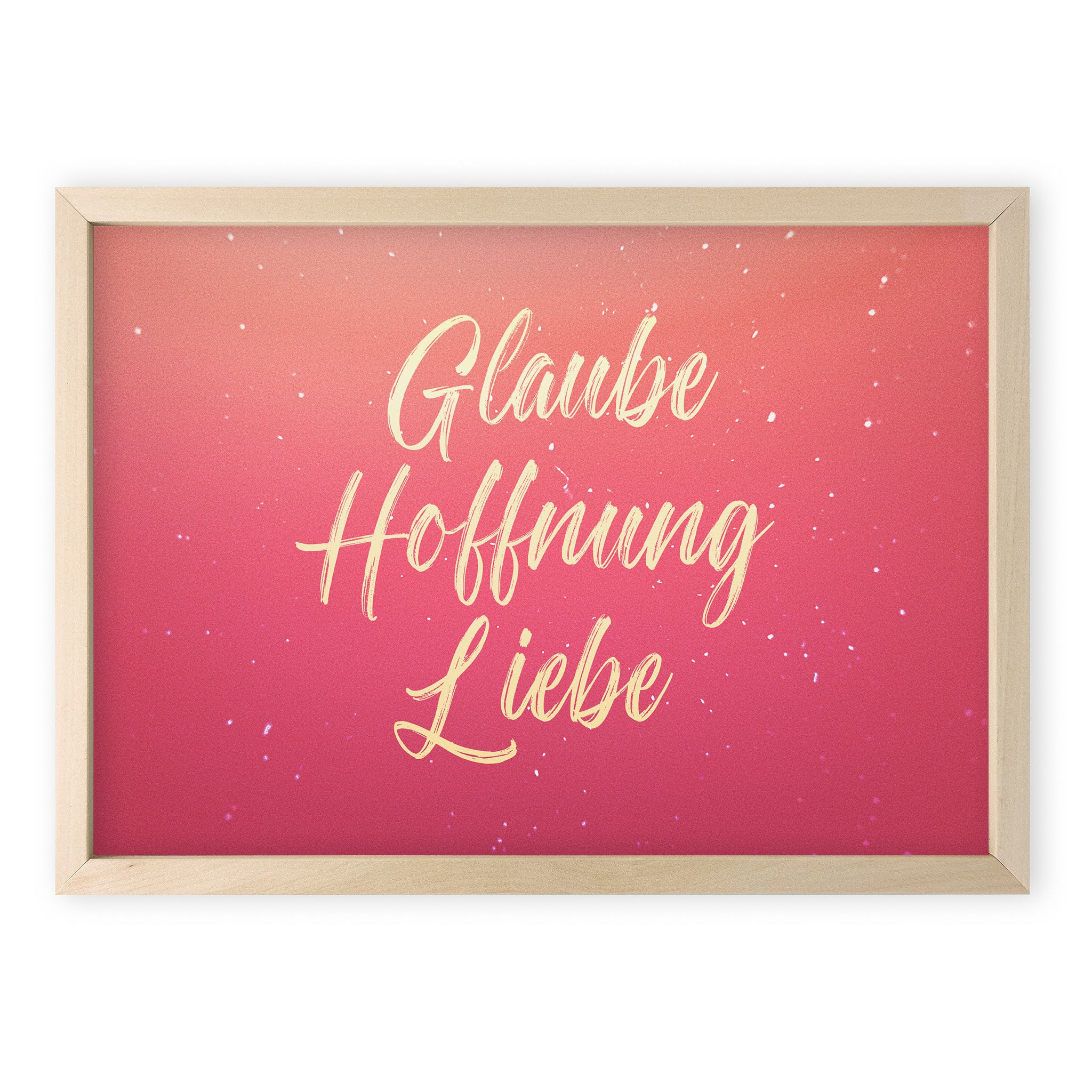 Poster Glaube Hoffnung Liebe - Undarstellbar