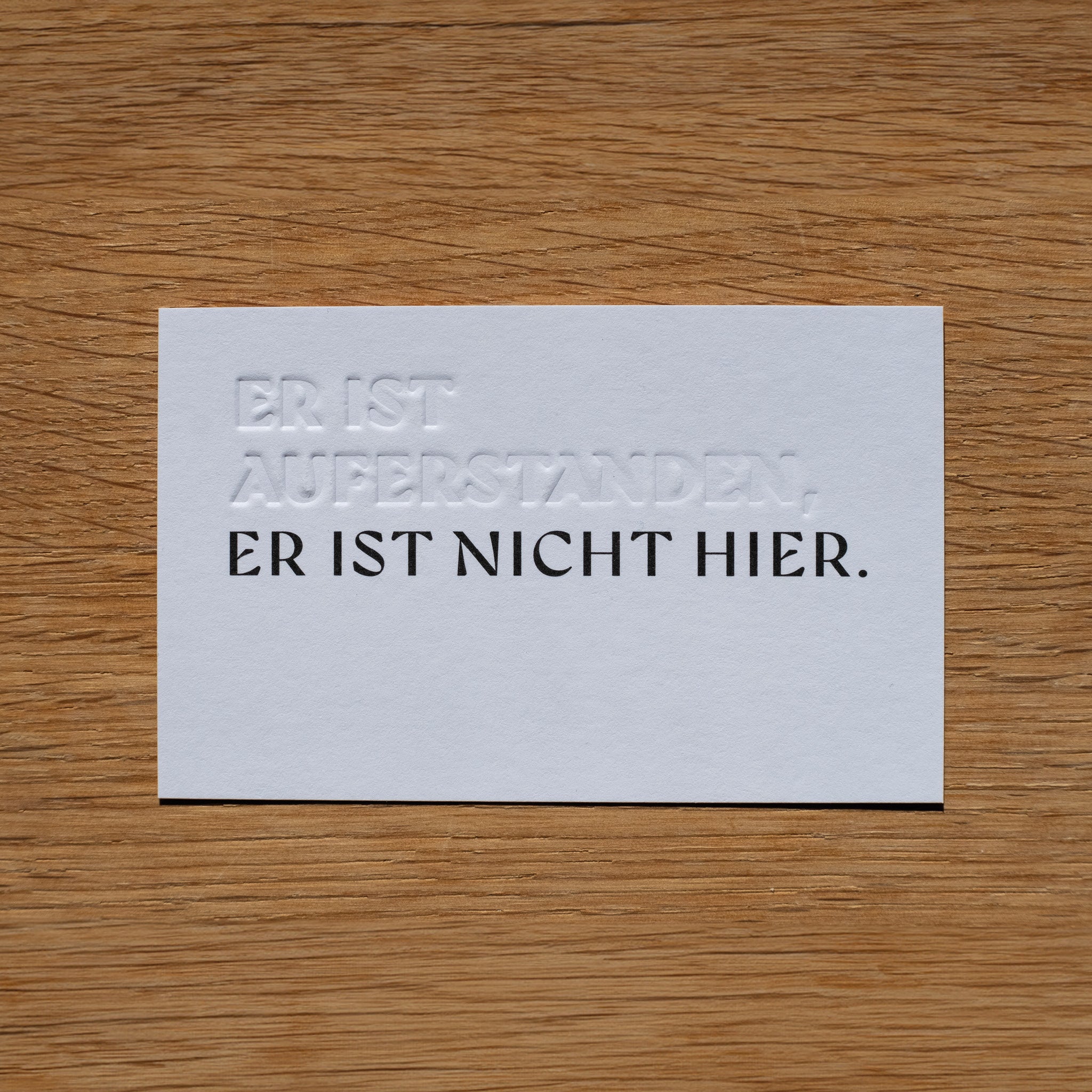 MiniCard. Er ist auferstanden. Er ist nicht hier. - Undarstellbar