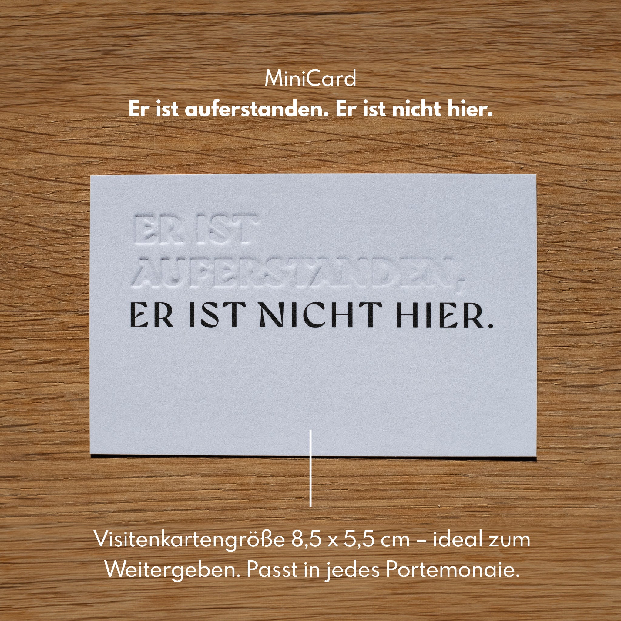 MiniCard. Er ist auferstanden. Er ist nicht hier. - Undarstellbar