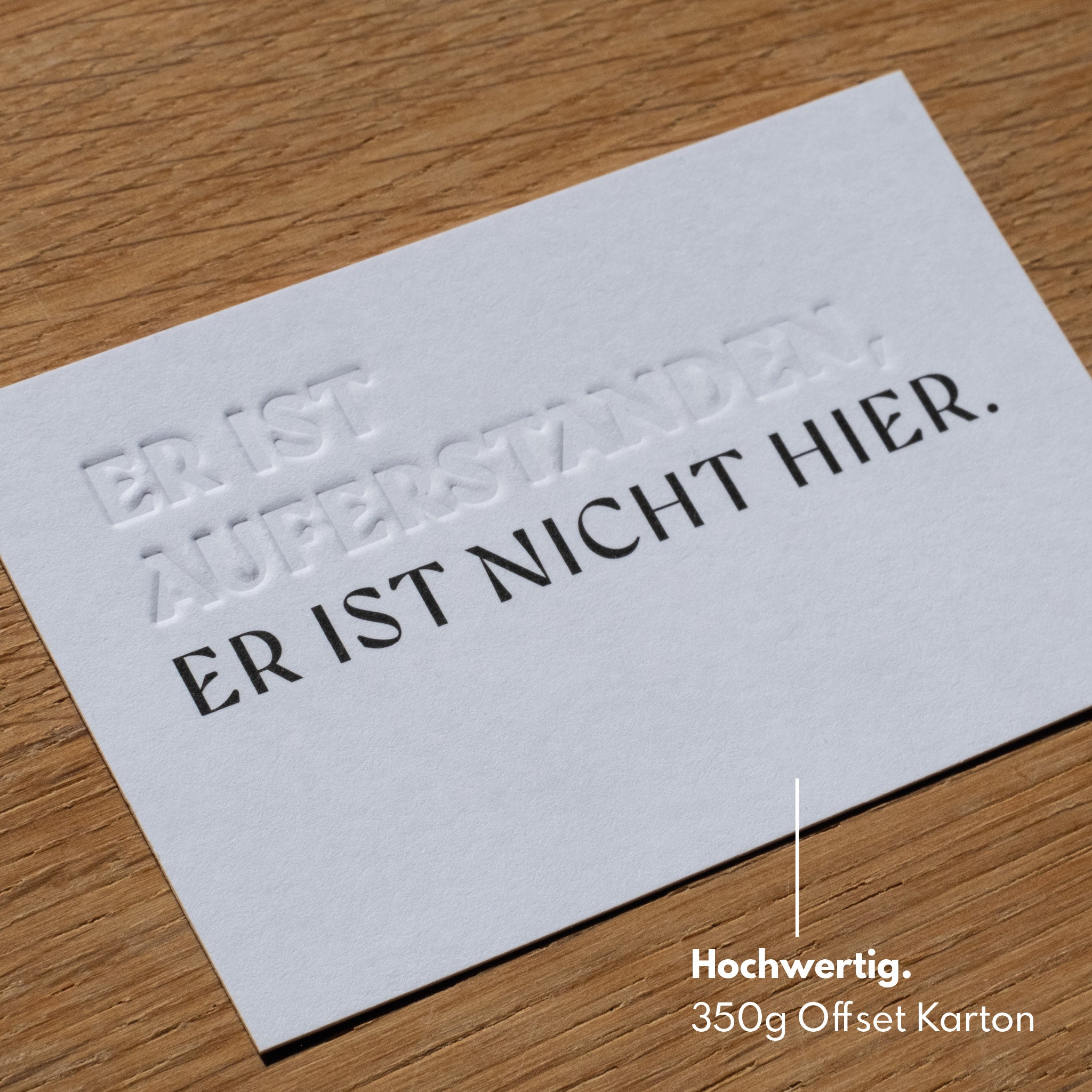 MiniCard. Er ist auferstanden. Er ist nicht hier. - Undarstellbar