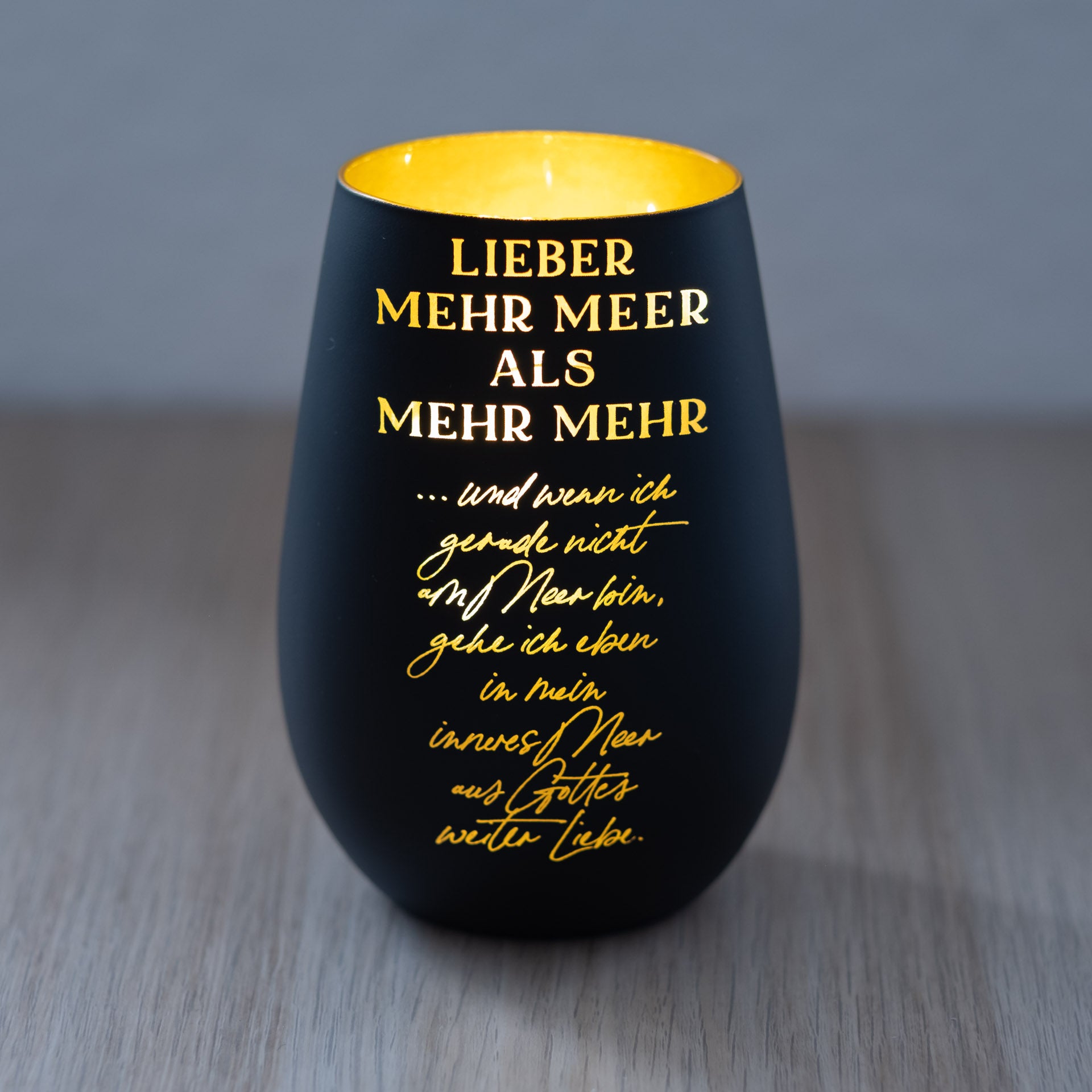 Windlicht Lieber mehr Meer als mehr Meer. Fastenzeit