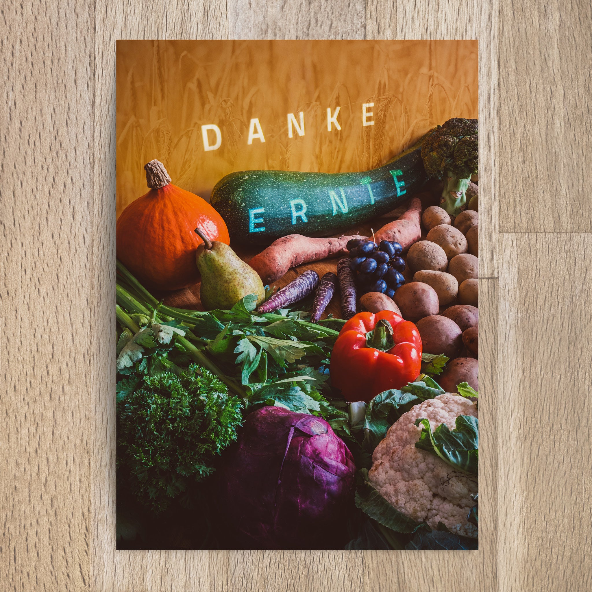 Postkarte Danke Ernte - Undarstellbar