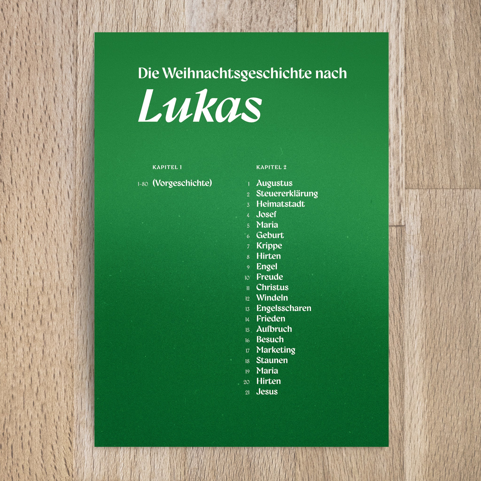Postkarte Die Weihnachtsgeschichte nach Lukas - Undarstellbar