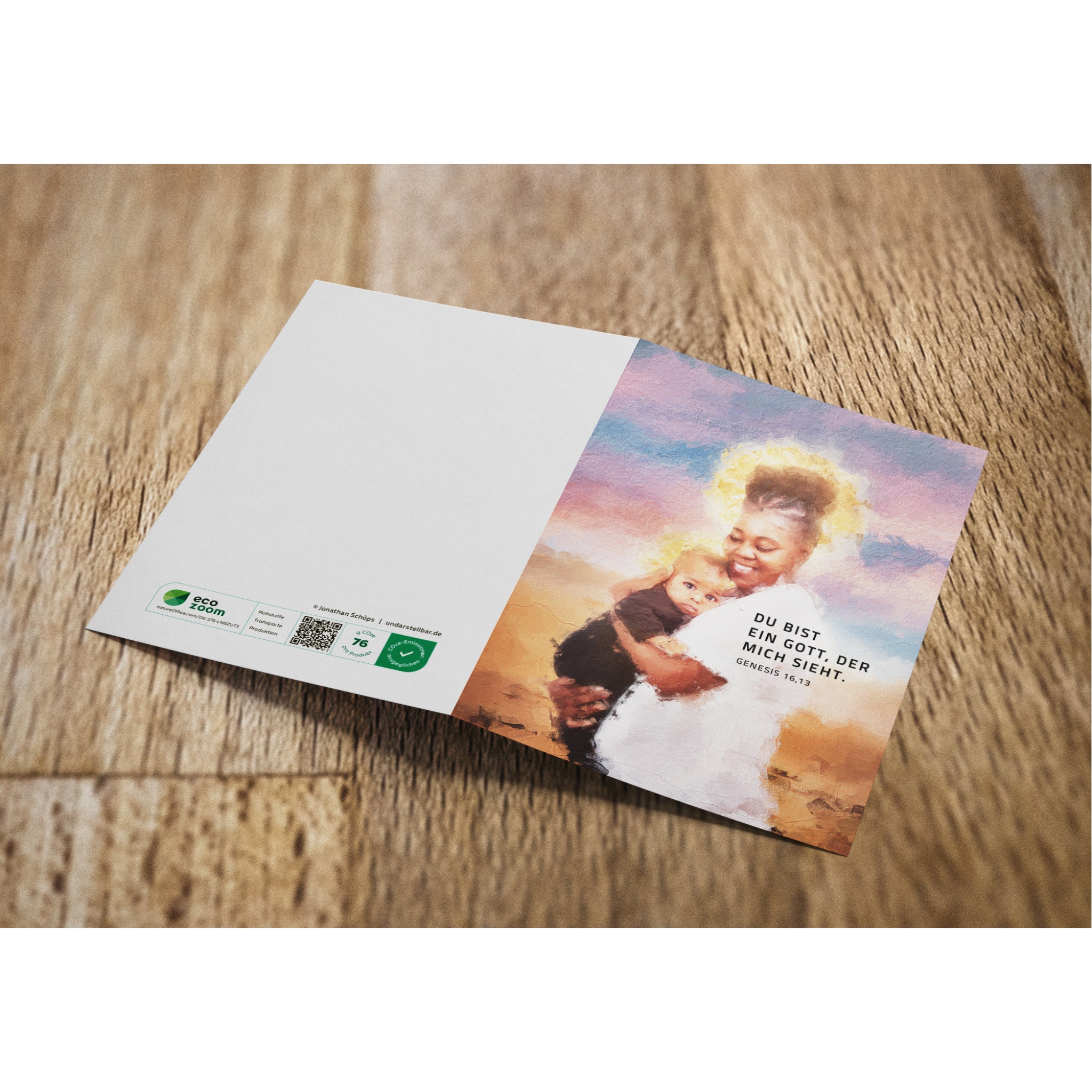 Grußkarte Du bist ein Gott, der mich sieht. Motiv Liebende Mutter - Undarstellbar