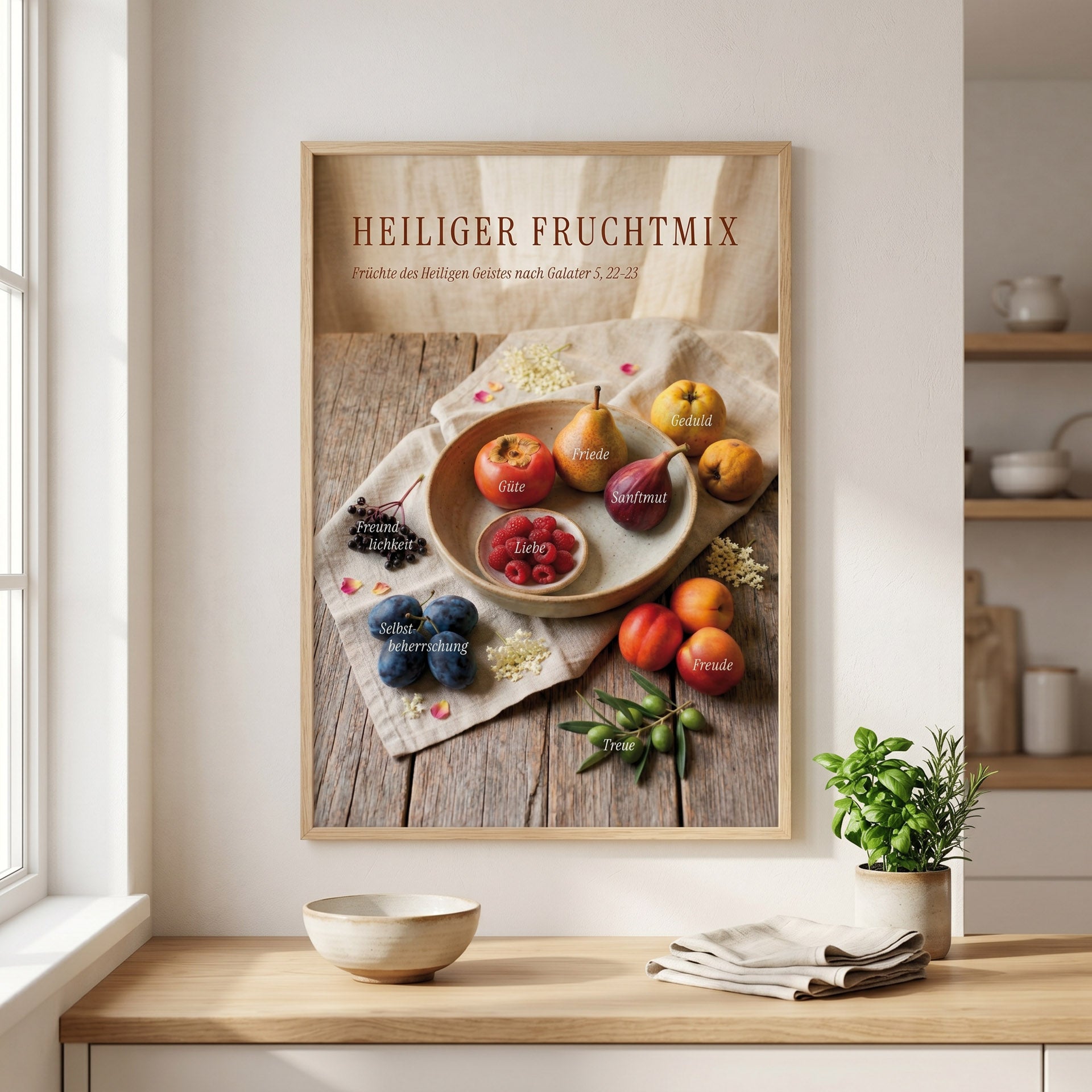 Poster Heiliger Fruchtmix – Früchte des Heiligen Geistes