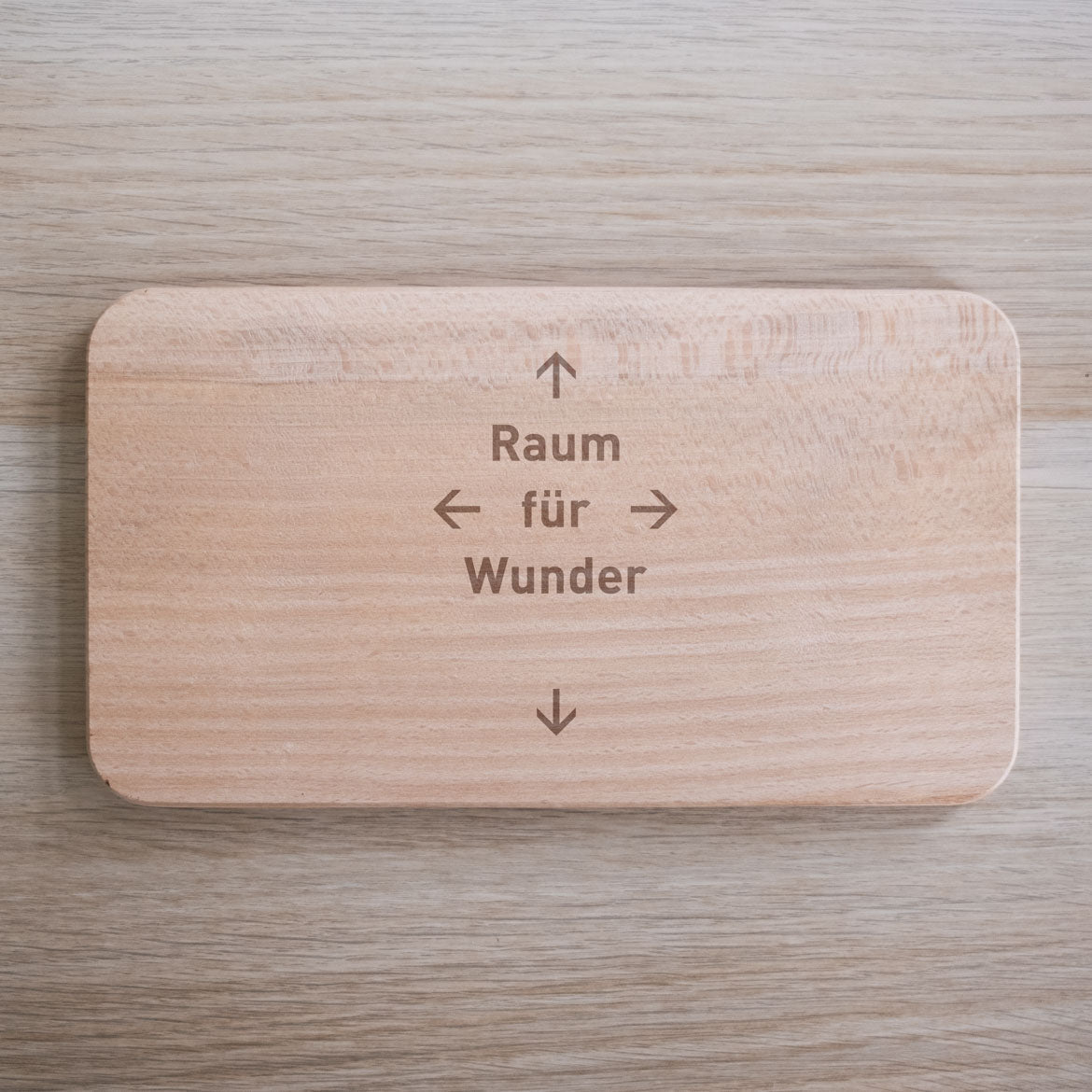 Frühstücksbrett Raum für Wunder