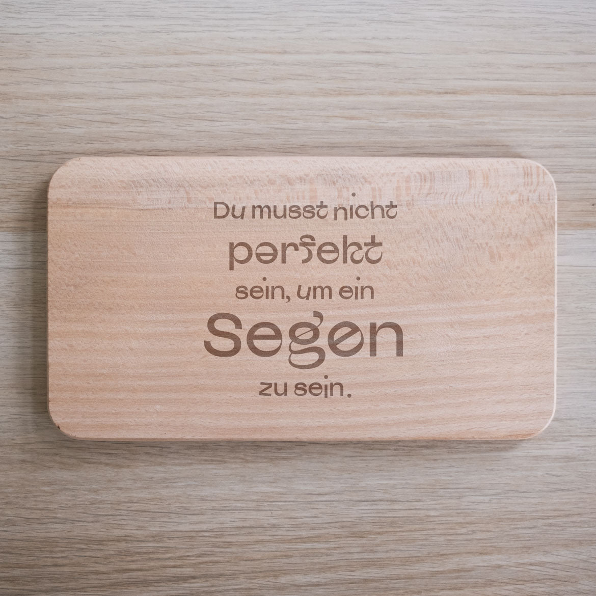Frühstücksbrett Du musst nicht perfekt sein, um ein Segen zu sein