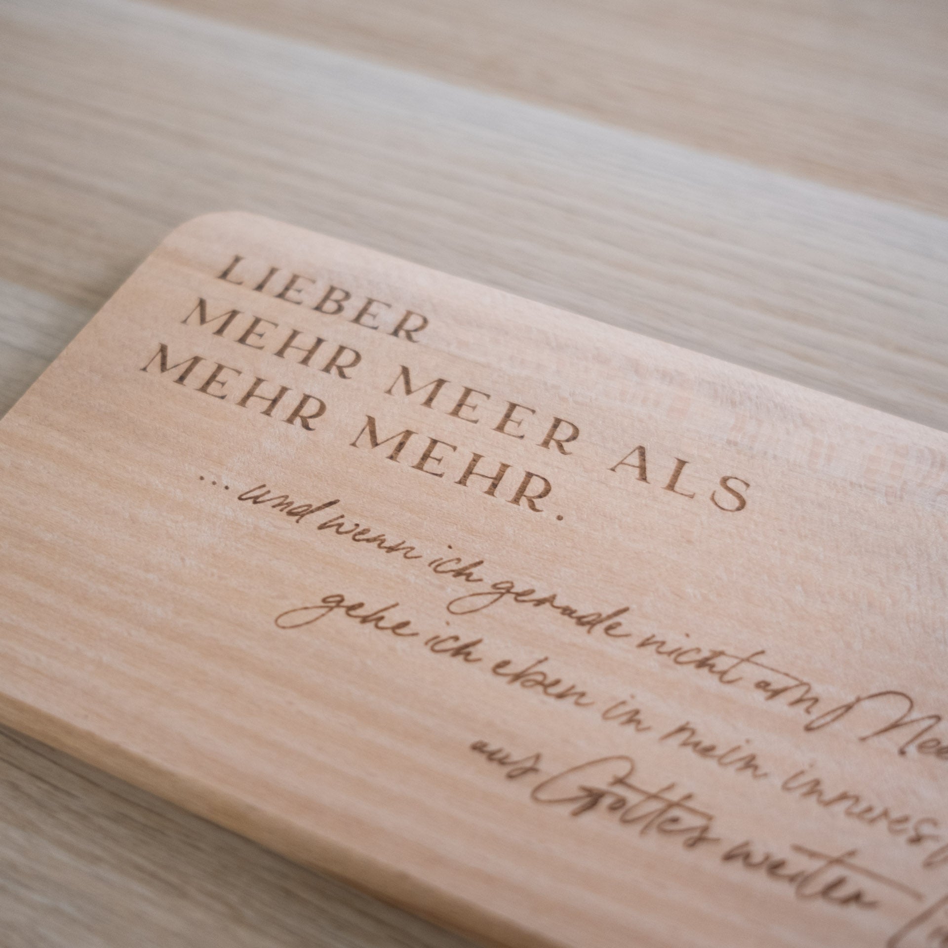 Frühstücksbrett Lieber mehr Meer als mehr Meer. Fastenzeit