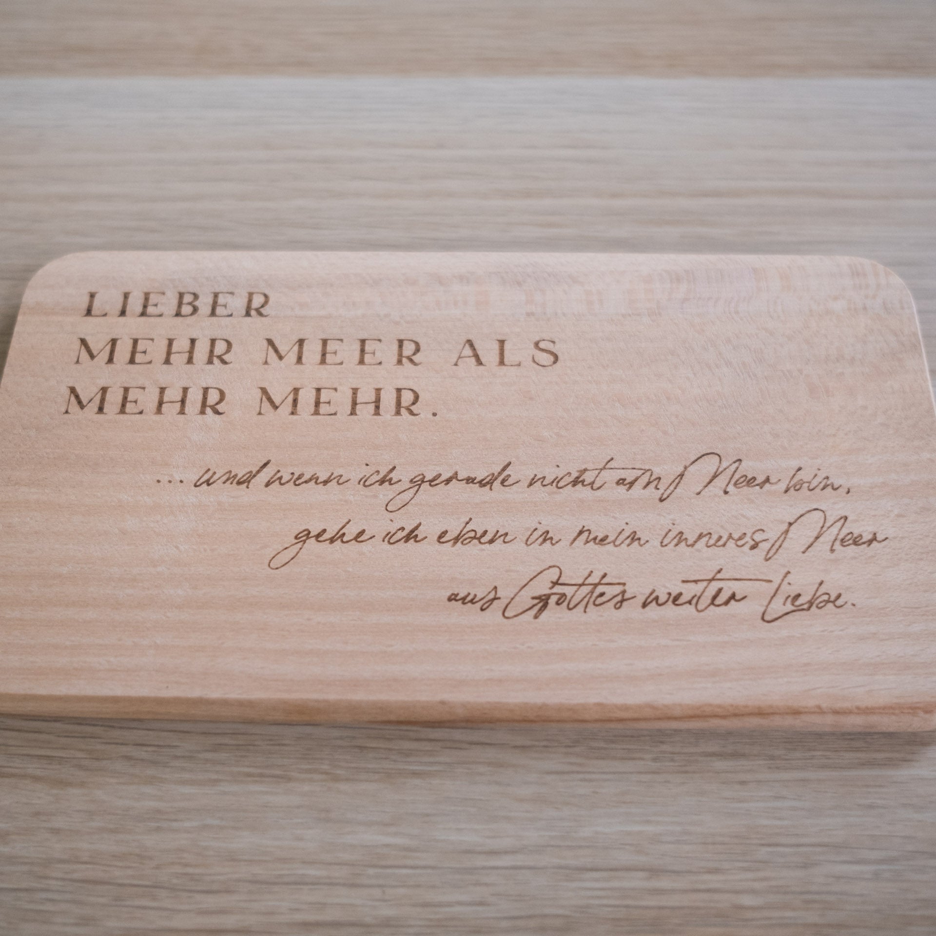 Frühstücksbrett Lieber mehr Meer als mehr Meer. Fastenzeit