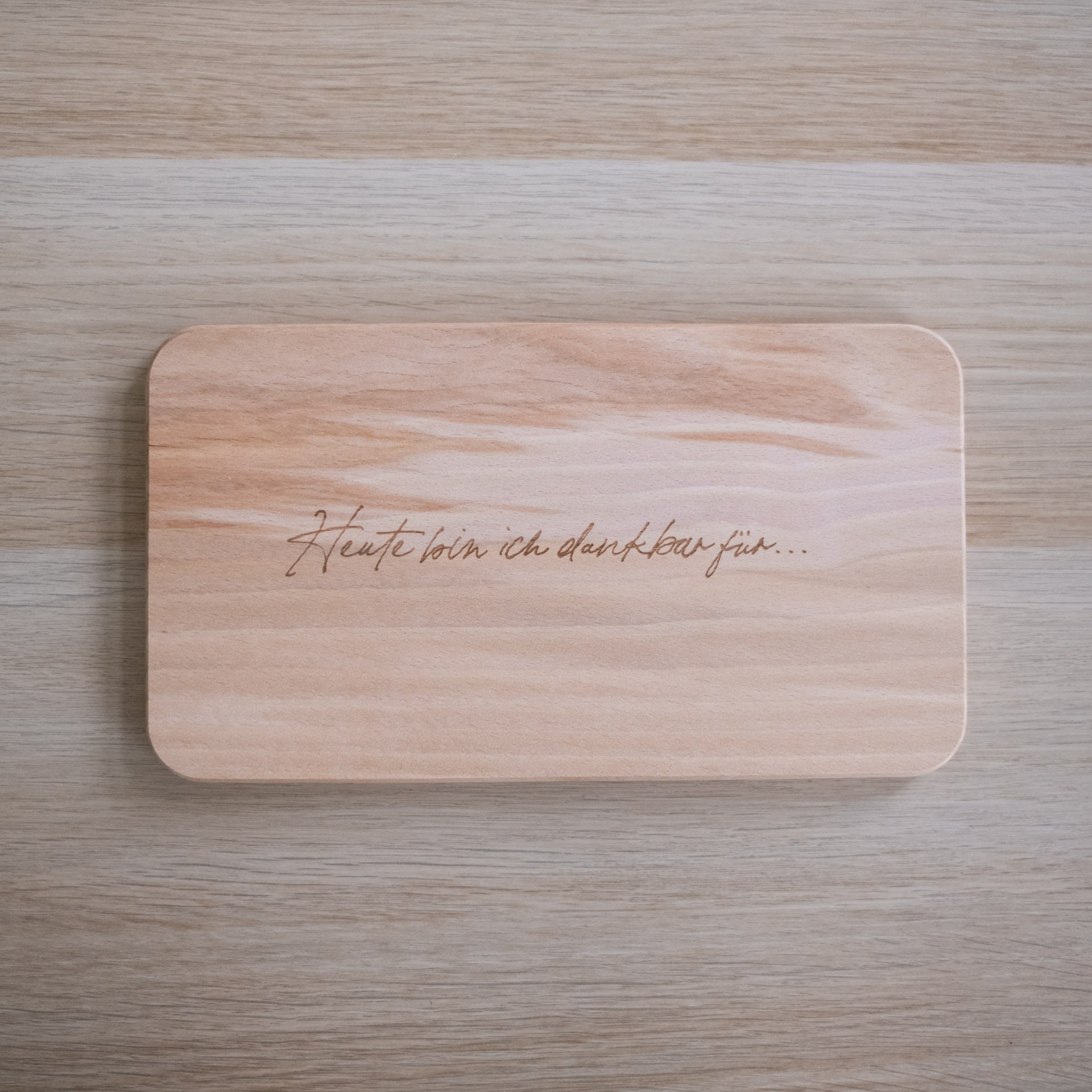 Frühstücksbrett Heute bin ich dankbar für… Fastenzeit