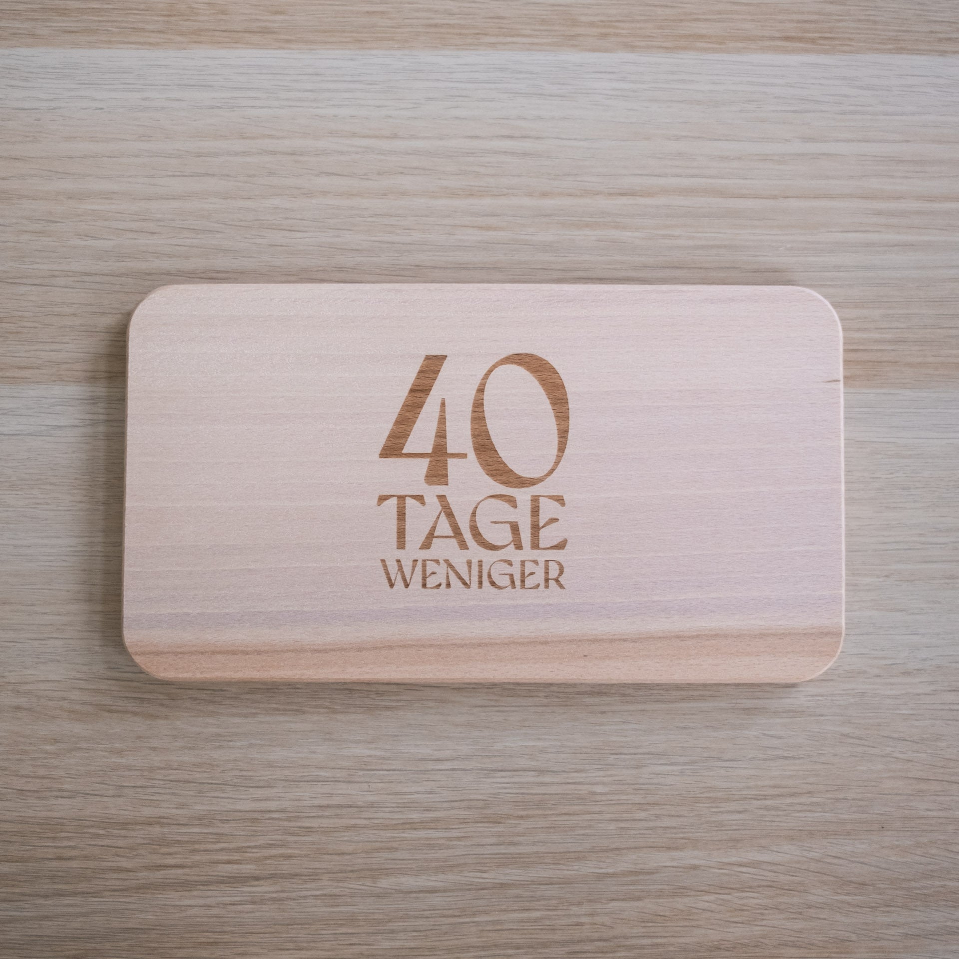 Frühstücksbrett 40 Tage weniger. Fastenzeit