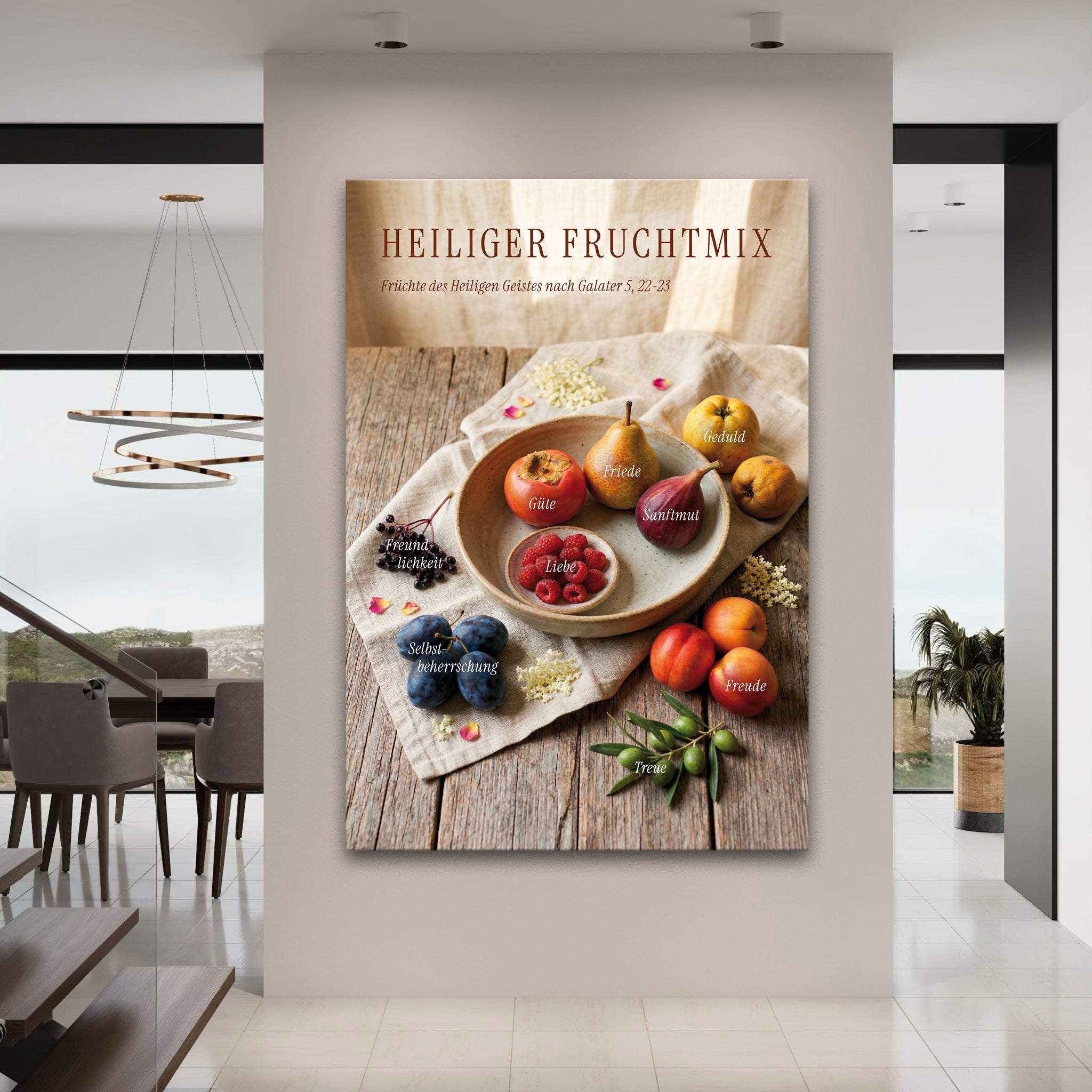 Leinwand Heiliger Fruchtmix – Früchte des Heiligen Geistes