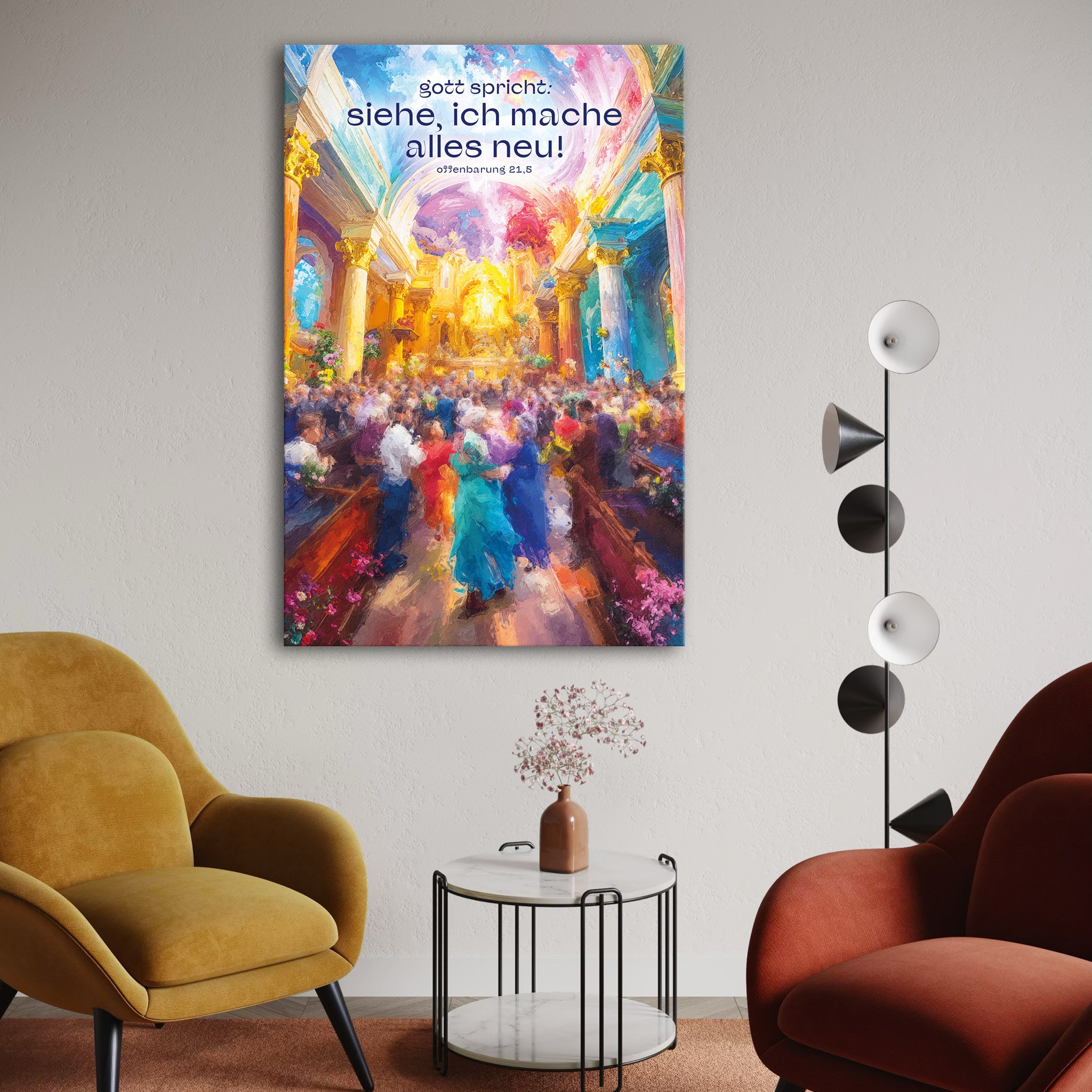 Leinwand Jahreslosung 2026 Motiv Tanz in der Kirche - Undarstellbar
