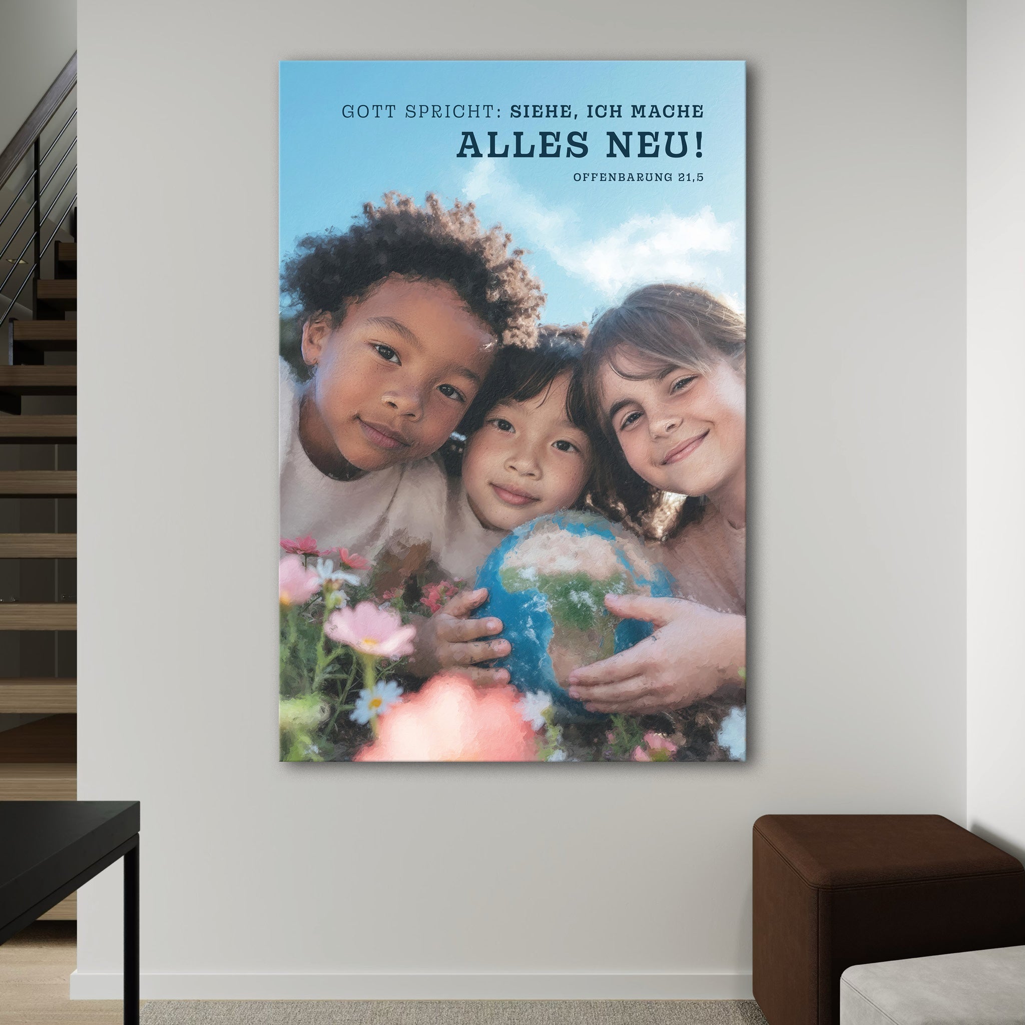 Leinwand Jahreslosung 2026 Motiv Kinder - Undarstellbar