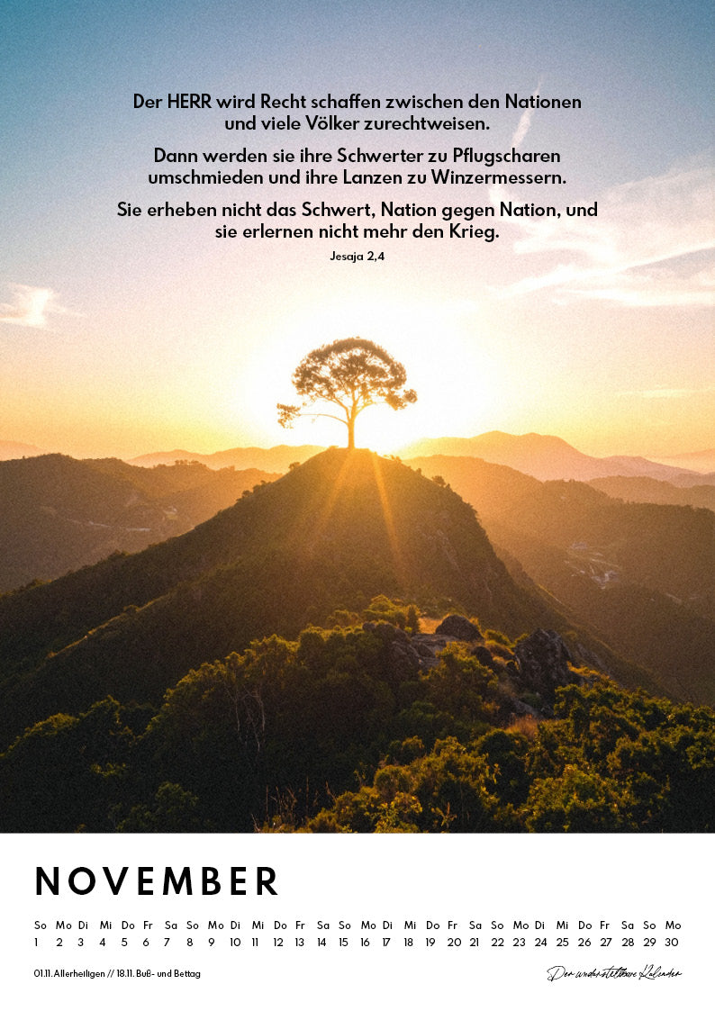 Kalender 2026 Jahreslosung + Monatssprüche