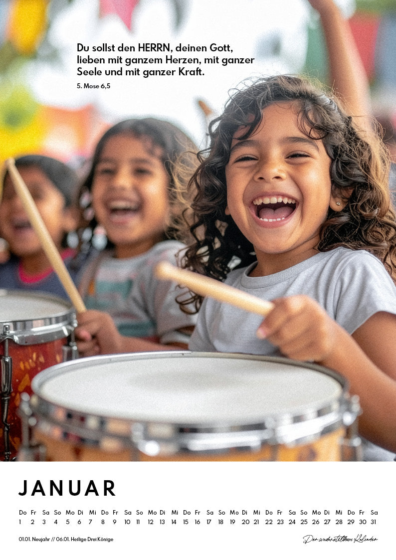 Kalender 2026 Jahreslosung + Monatssprüche
