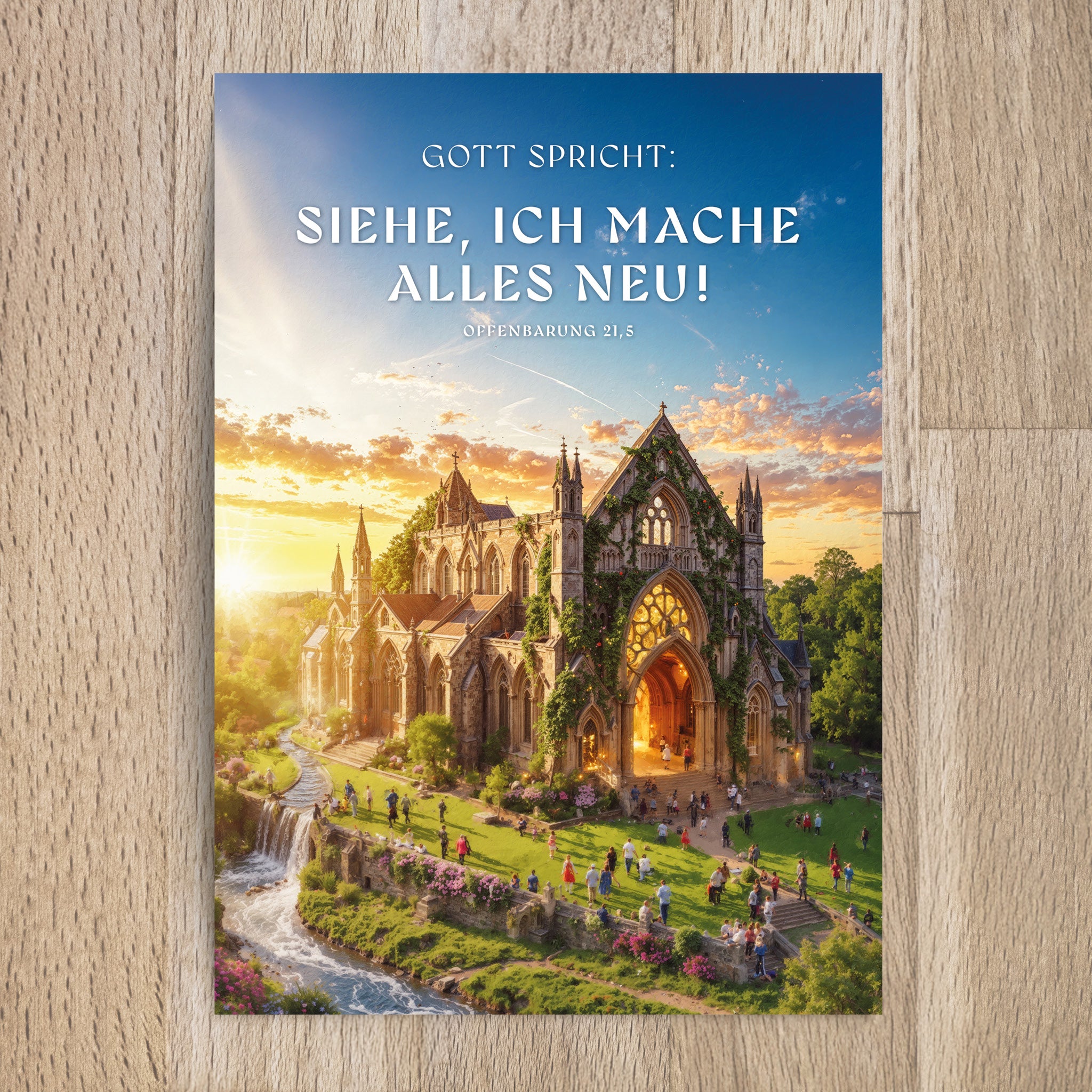 Postkarte Jahreslosung 2026 Motiv Offene Kirche - Undarstellbar