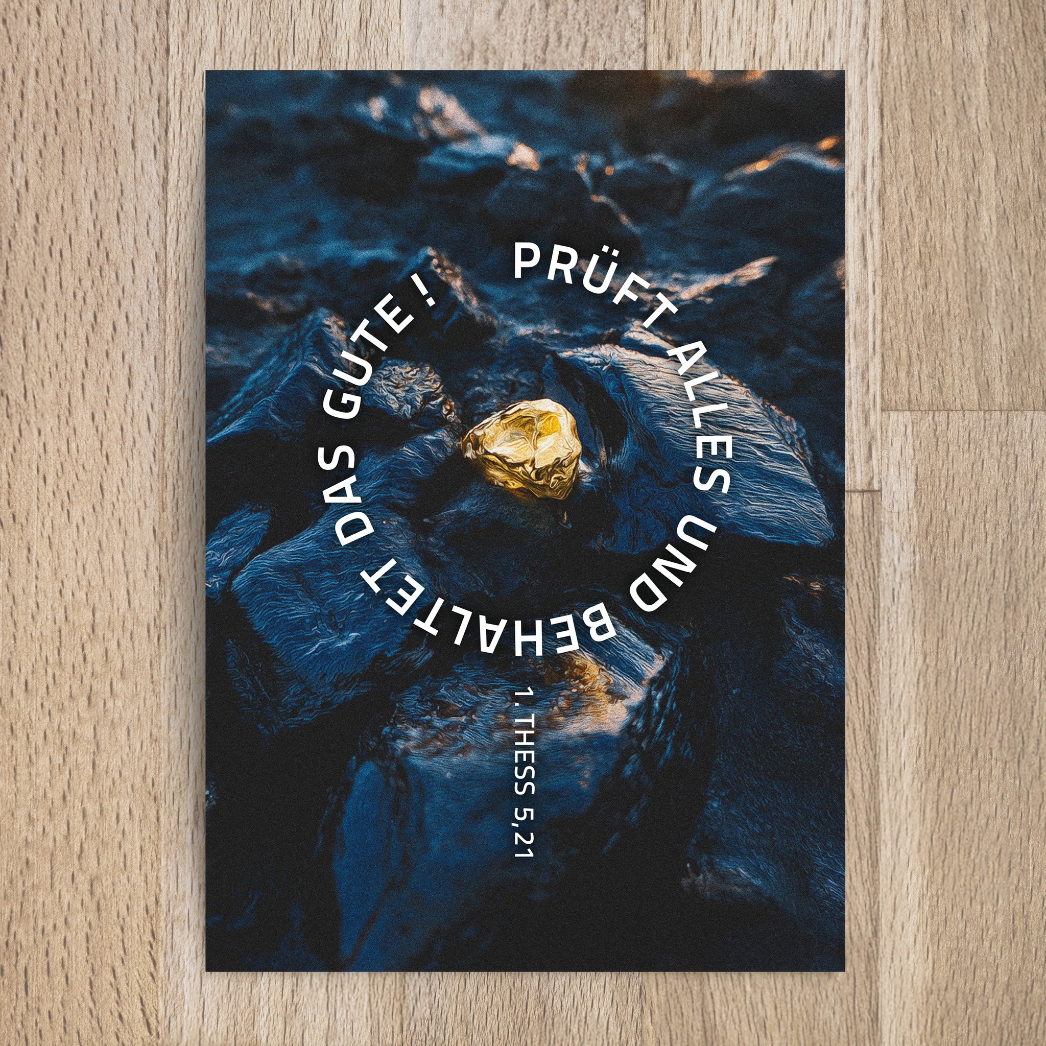 Postkarte Jahreslosung 2025 Motiv Gold - Undarstellbar