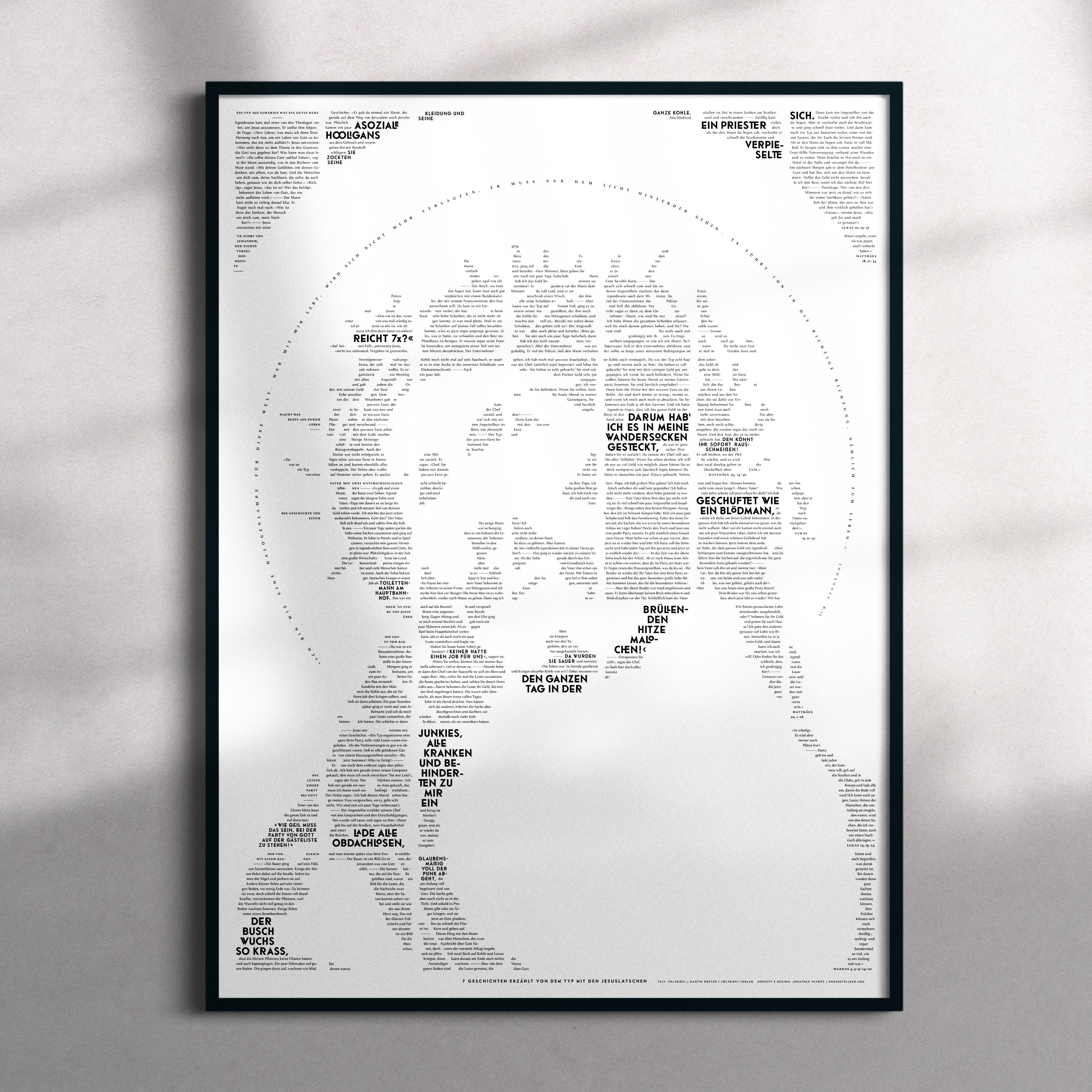 Volxbibel Gleichnisse Jesu Kunstdruck 60x80cm - Undarstellbar