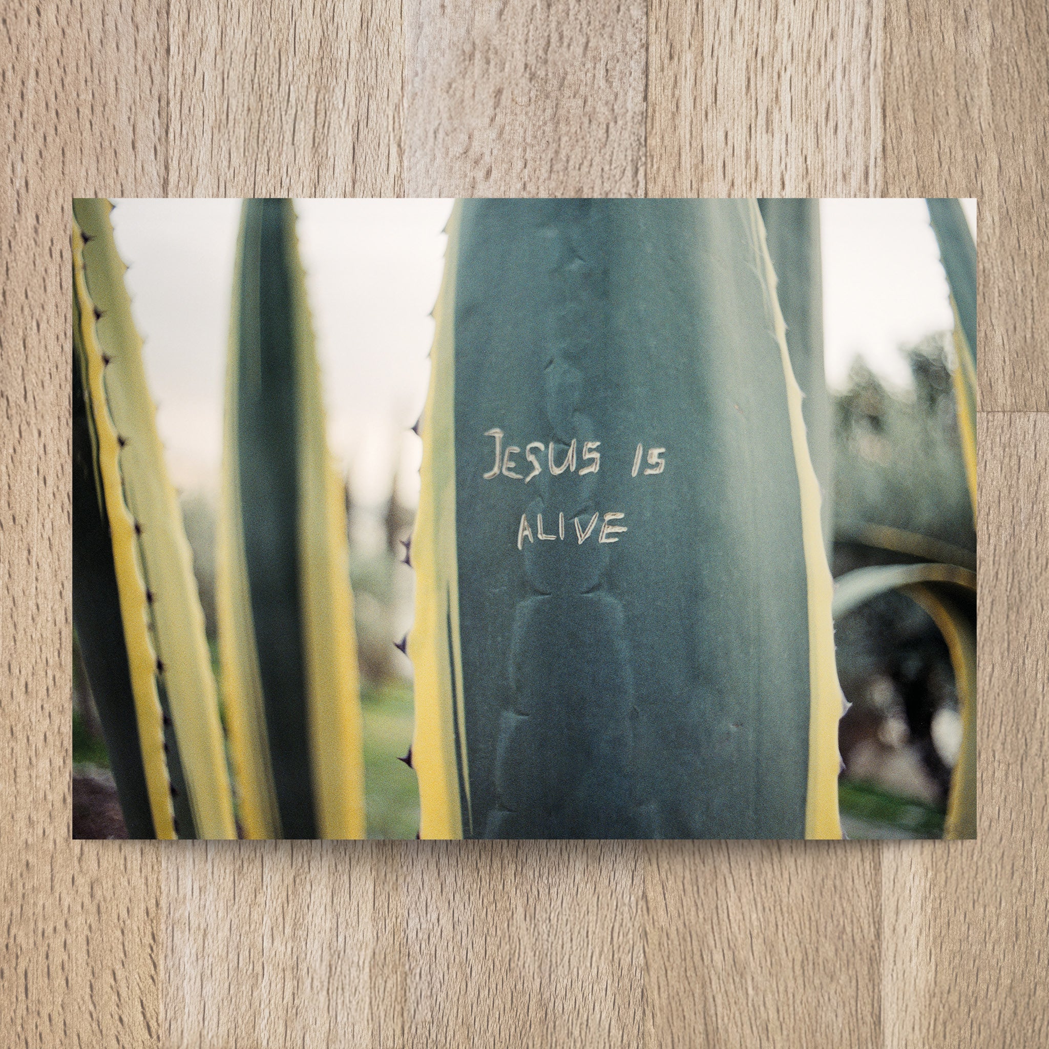 Postkarte Jesus is alive - Undarstellbar