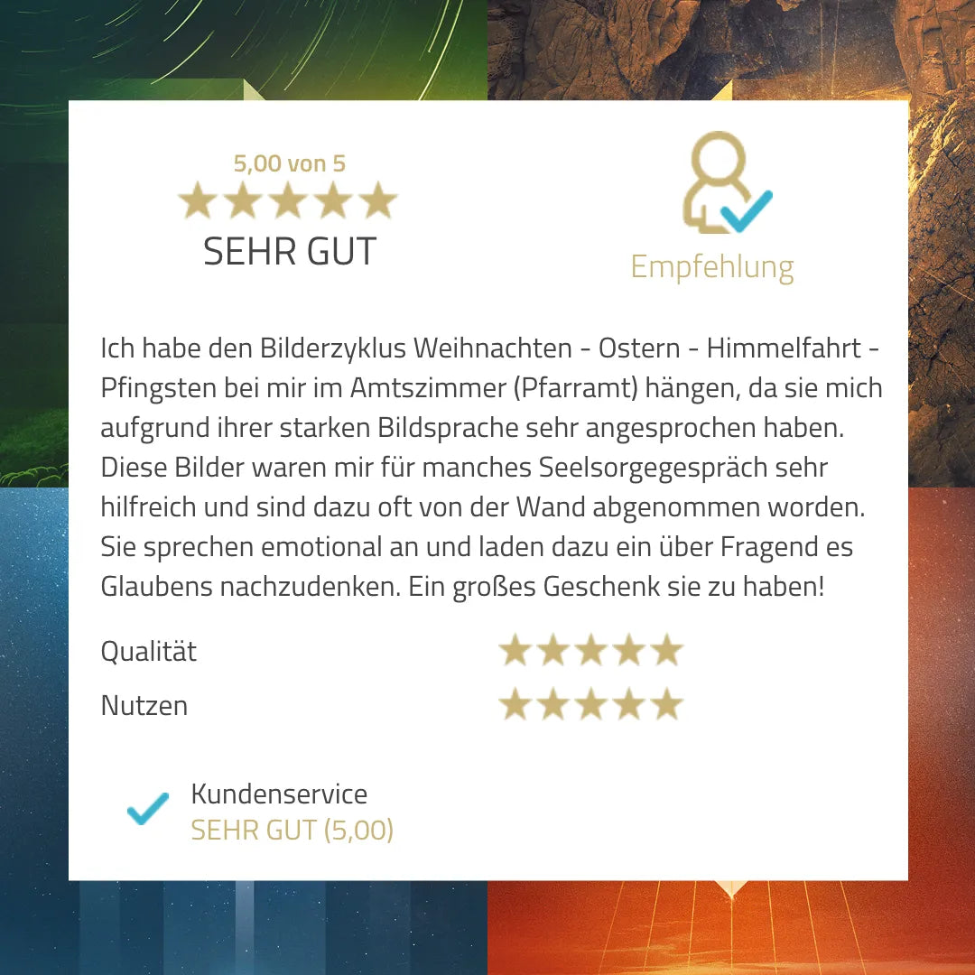 Christliches Posterset DIN A2 – 4 Feiertage