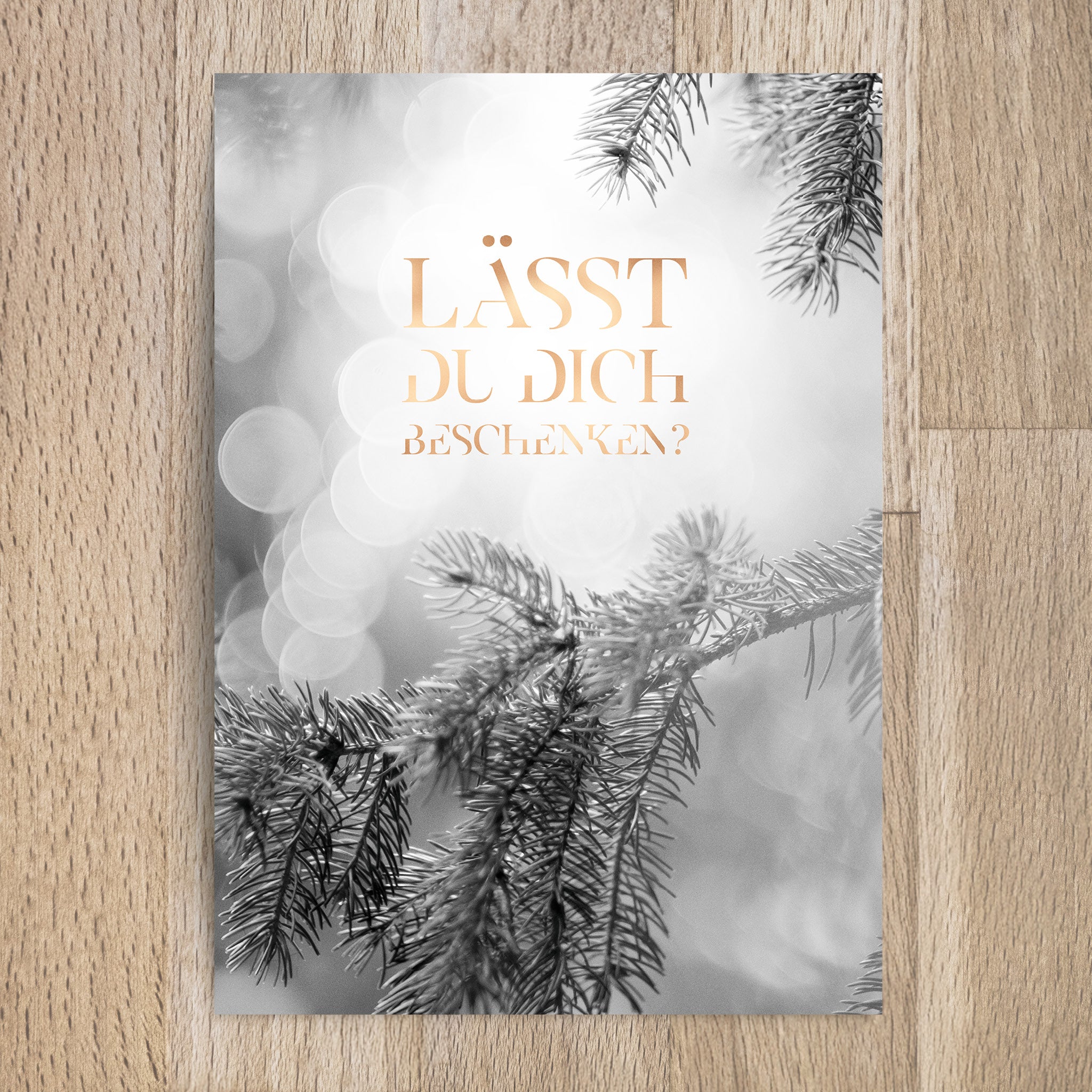 Postkarte Lässt du dich beschenken? - Undarstellbar