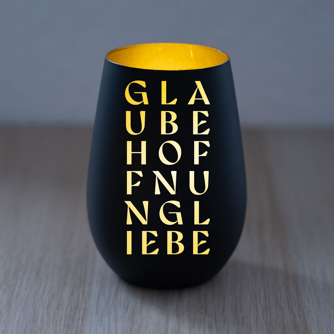 Windlicht GLAUBEHOFFNUNGLIEBE