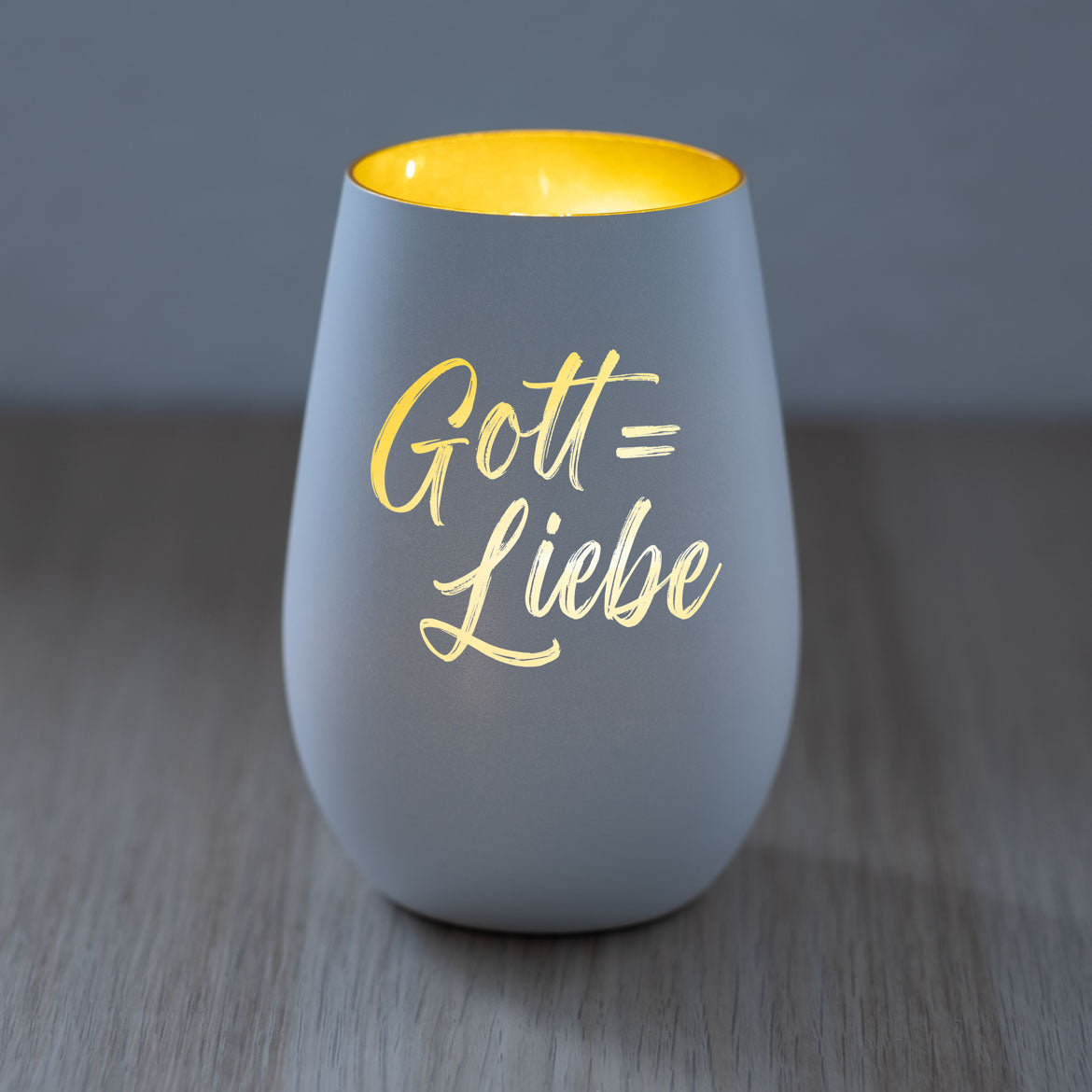 Windlicht Gott = Liebe