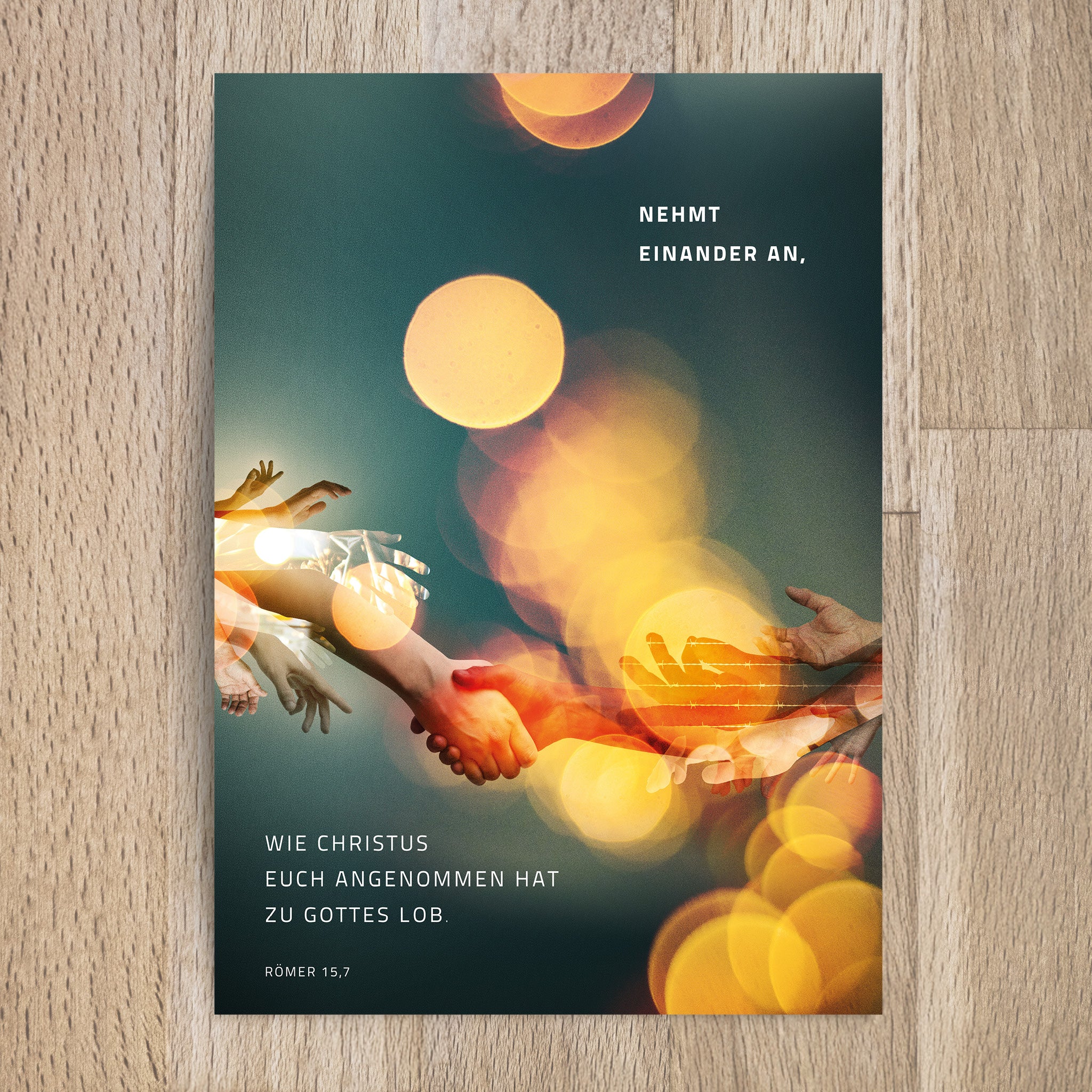 Postkarte Nehmt einander an, wie Christus. - Undarstellbar