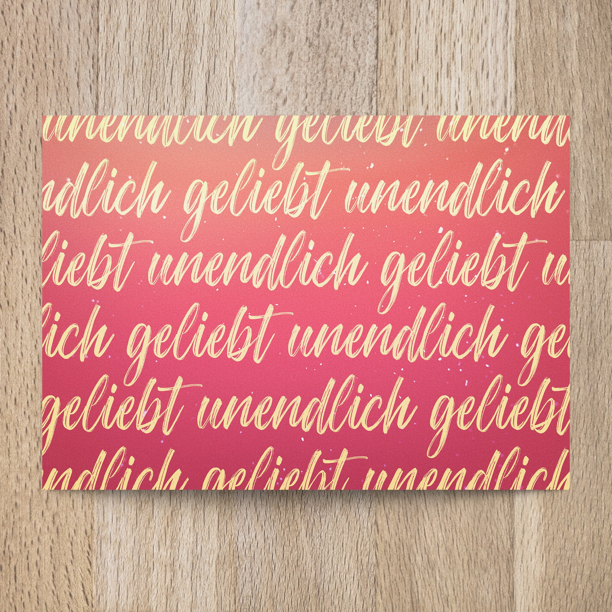 Postkarte unendlich geliebt - Undarstellbar