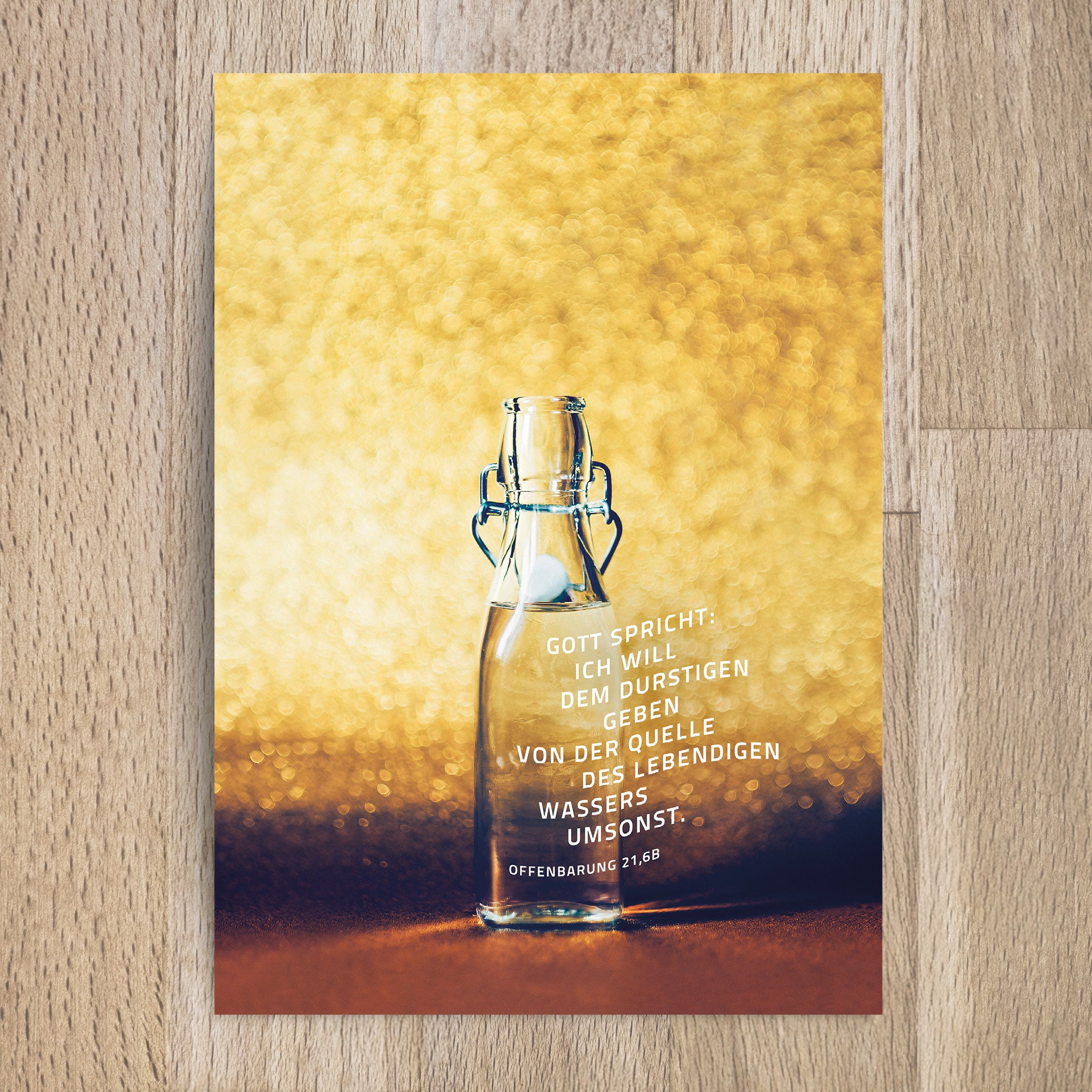 Postkarte Ich will dem Durstigen geben von der Quelle. - Undarstellbar