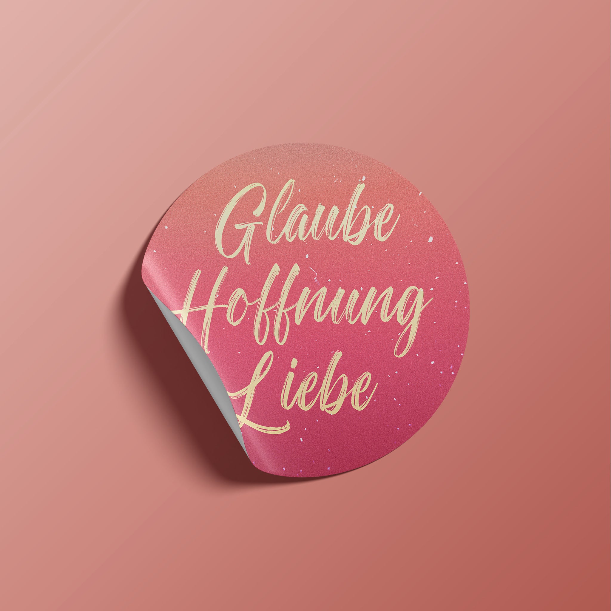 Sticker Glaube Hoffnung Liebe - Undarstellbar