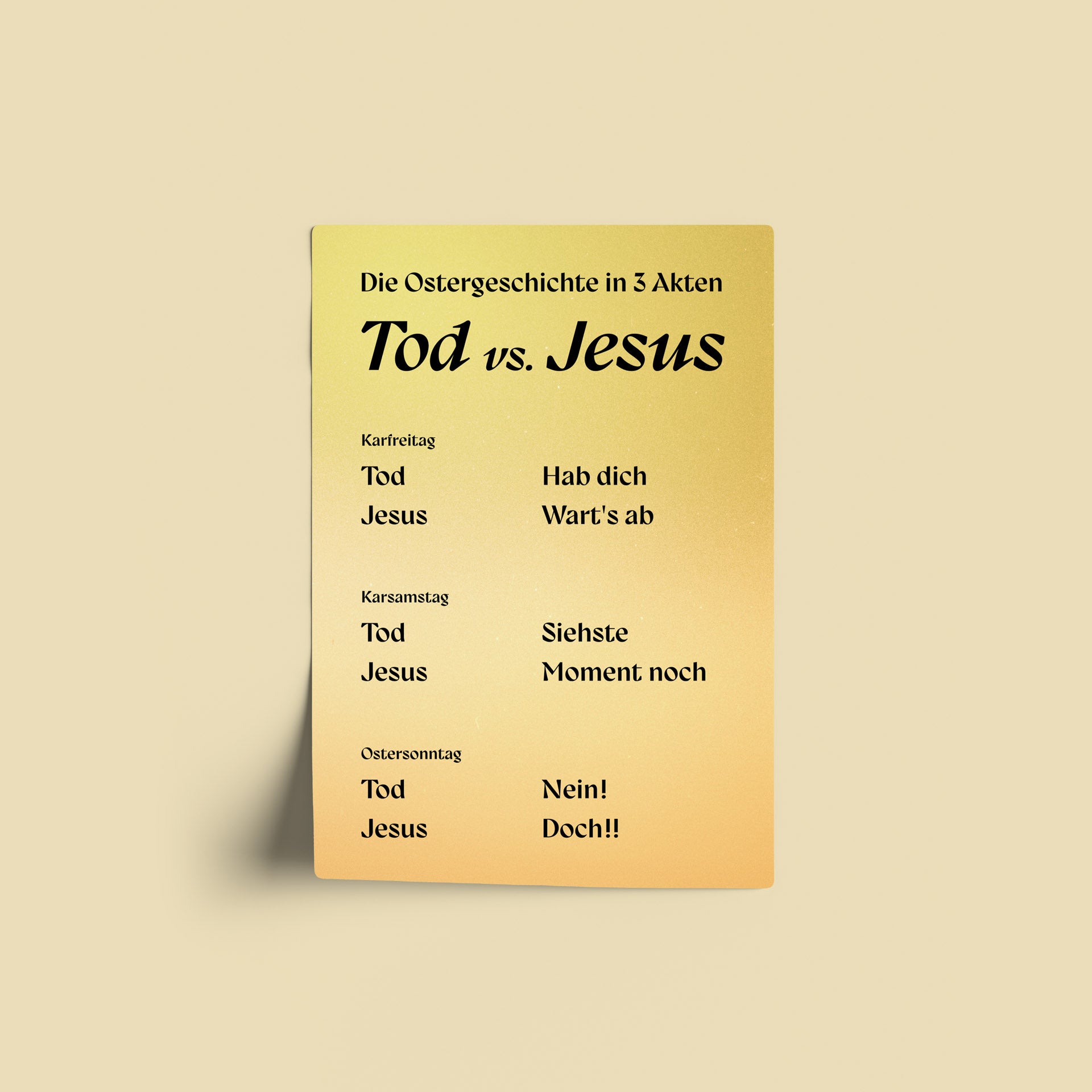 Sticker Tod vs. Jesus