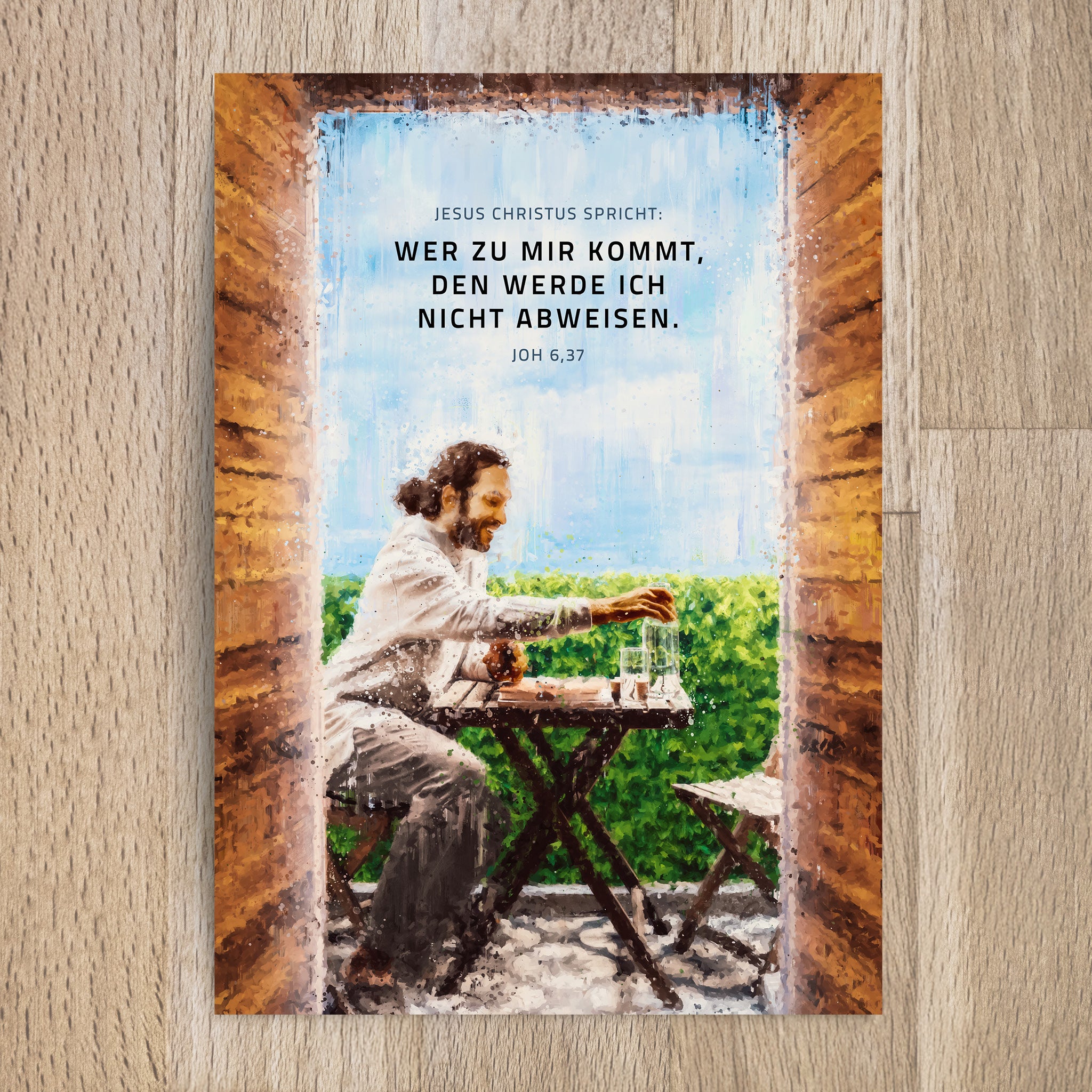 Postkarte Wer zu mir kommt, den werde ich nicht abweisen. - Undarstellbar
