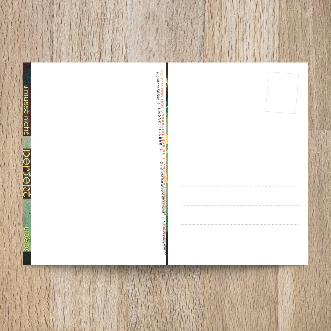 Postkarte Du musst nicht perfekt sein, um ein Segen zu sein