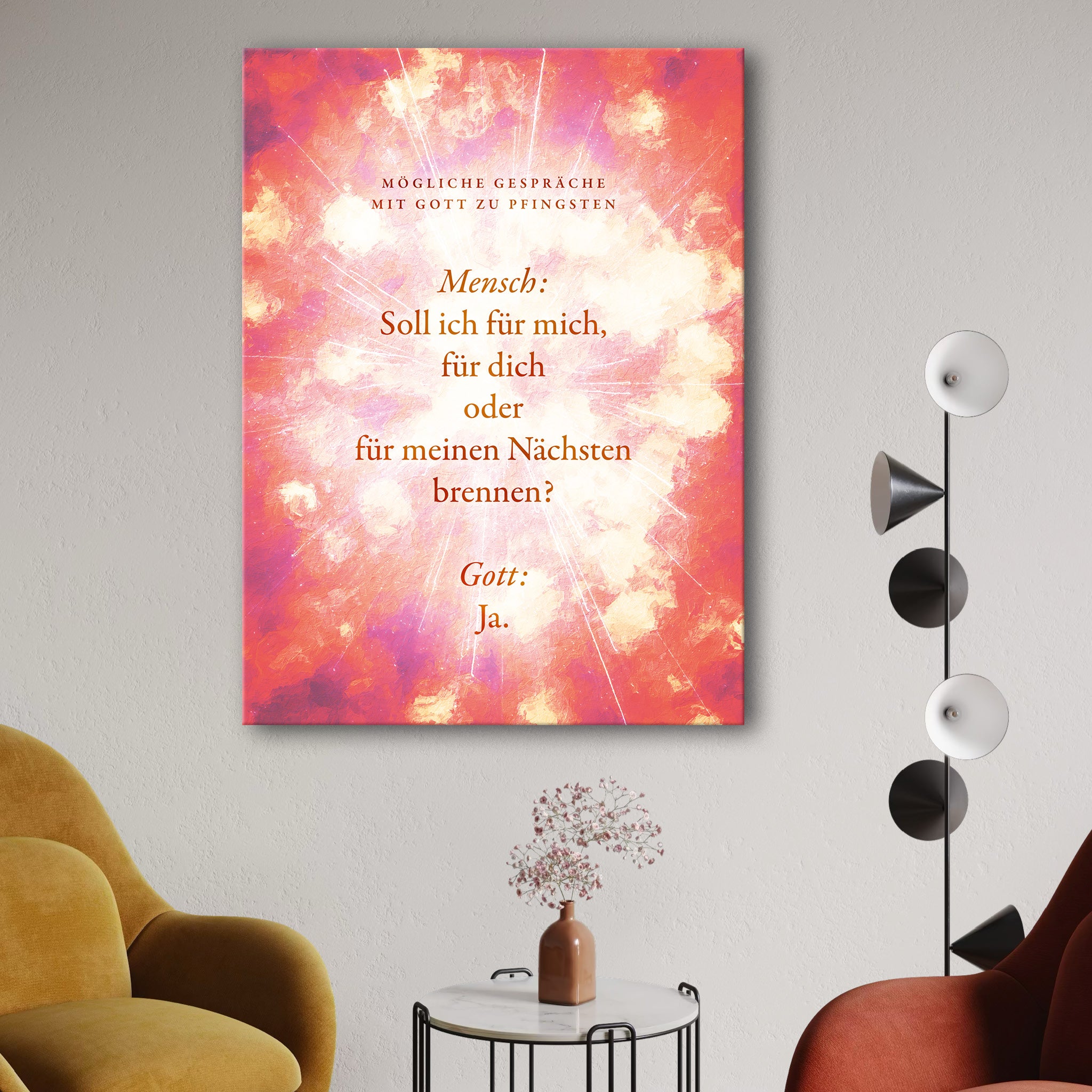 Leinwand Soll ich für mich für dich oder für meinen Nächsten brennen?