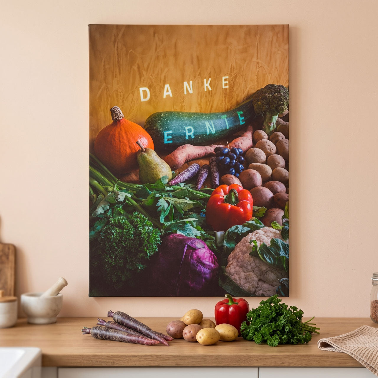 Leinwand Danke Ernte