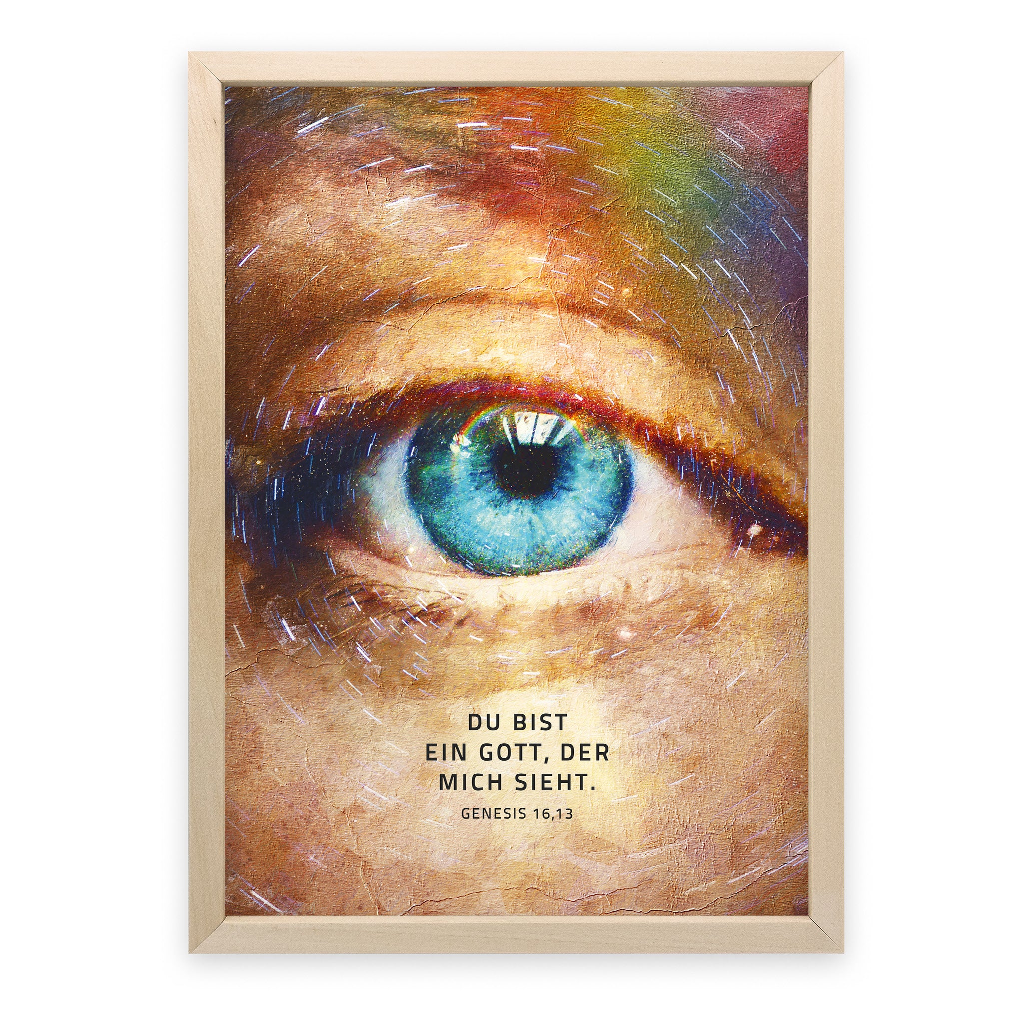 Poster Du bist ein Gott, der mich sieht. Motiv Auge