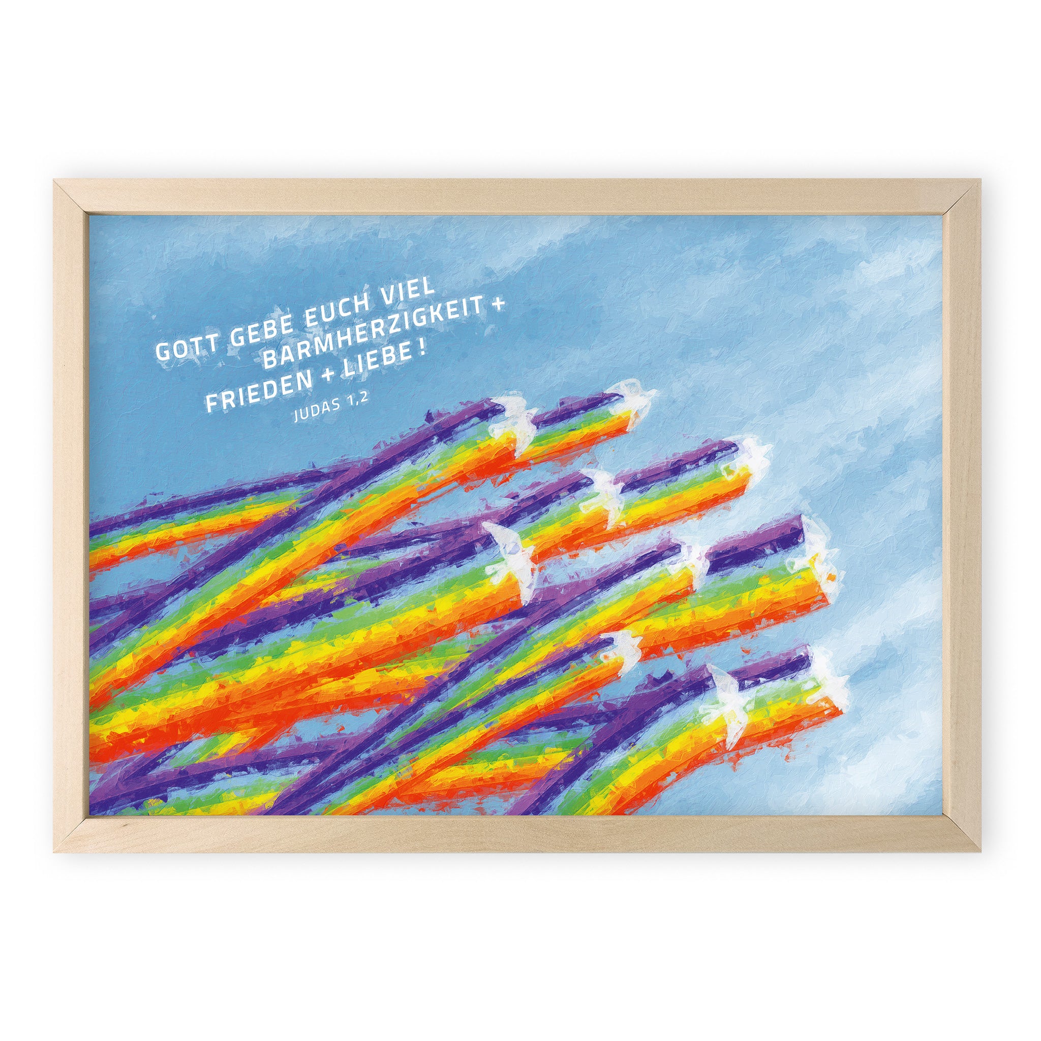 Poster Gott gebe euch viel Barmherzigkeit und Frieden und Liebe