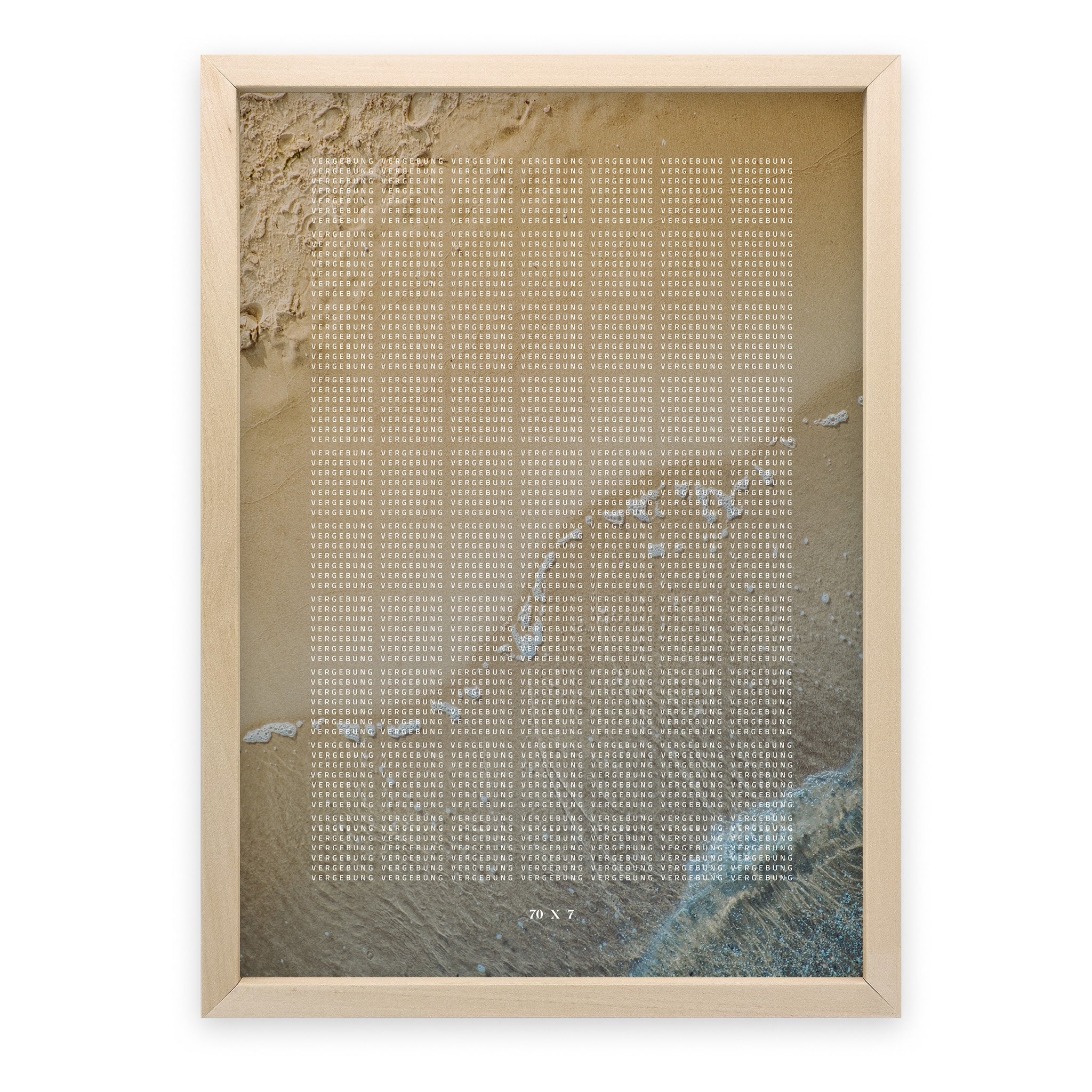 Poster 70x7 Vergebung – So viel wie du Sandkörner siehst
