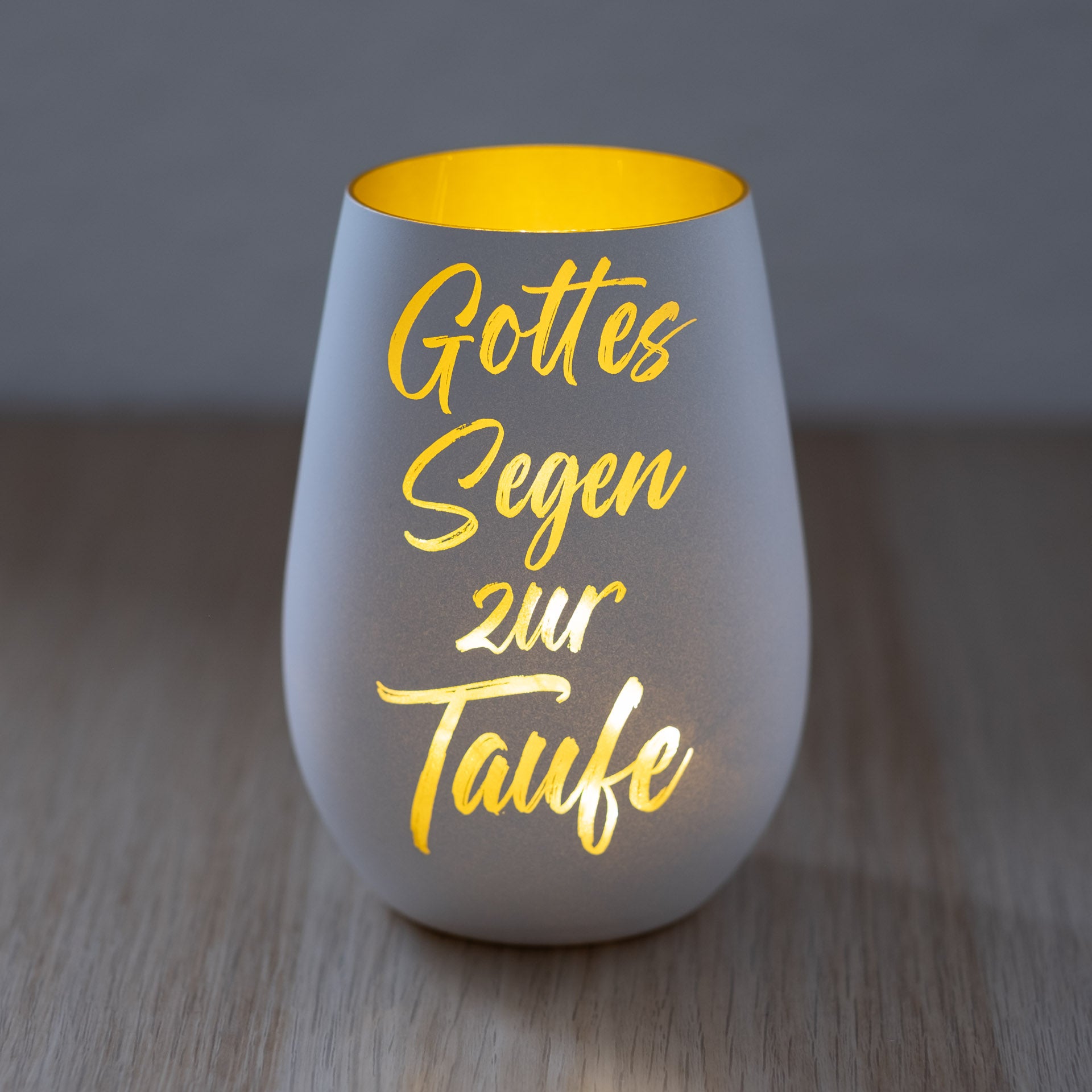 Windlicht Gottes Segen zur Taufe. Taufgeschenk