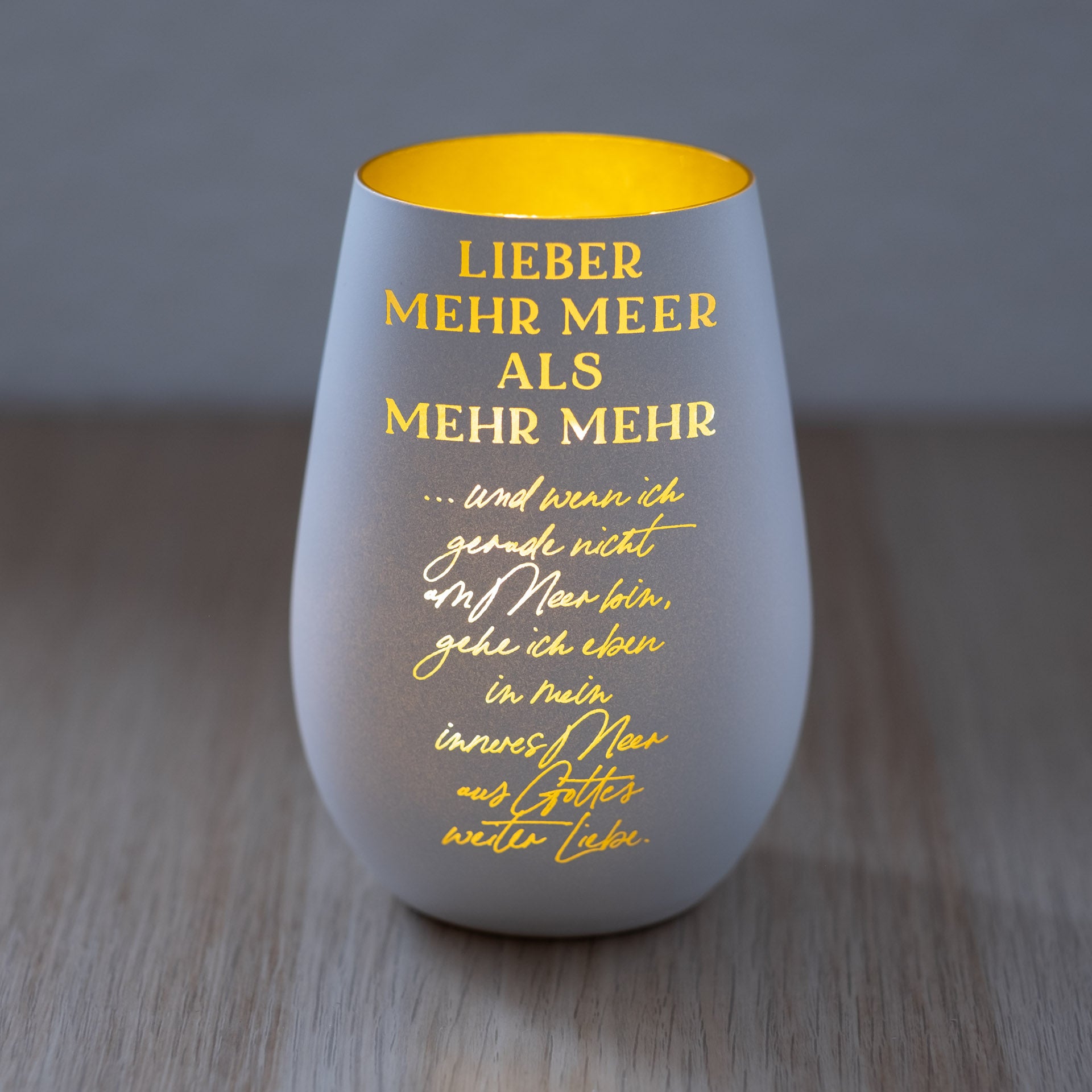 Windlicht Lieber mehr Meer als mehr Meer. Fastenzeit