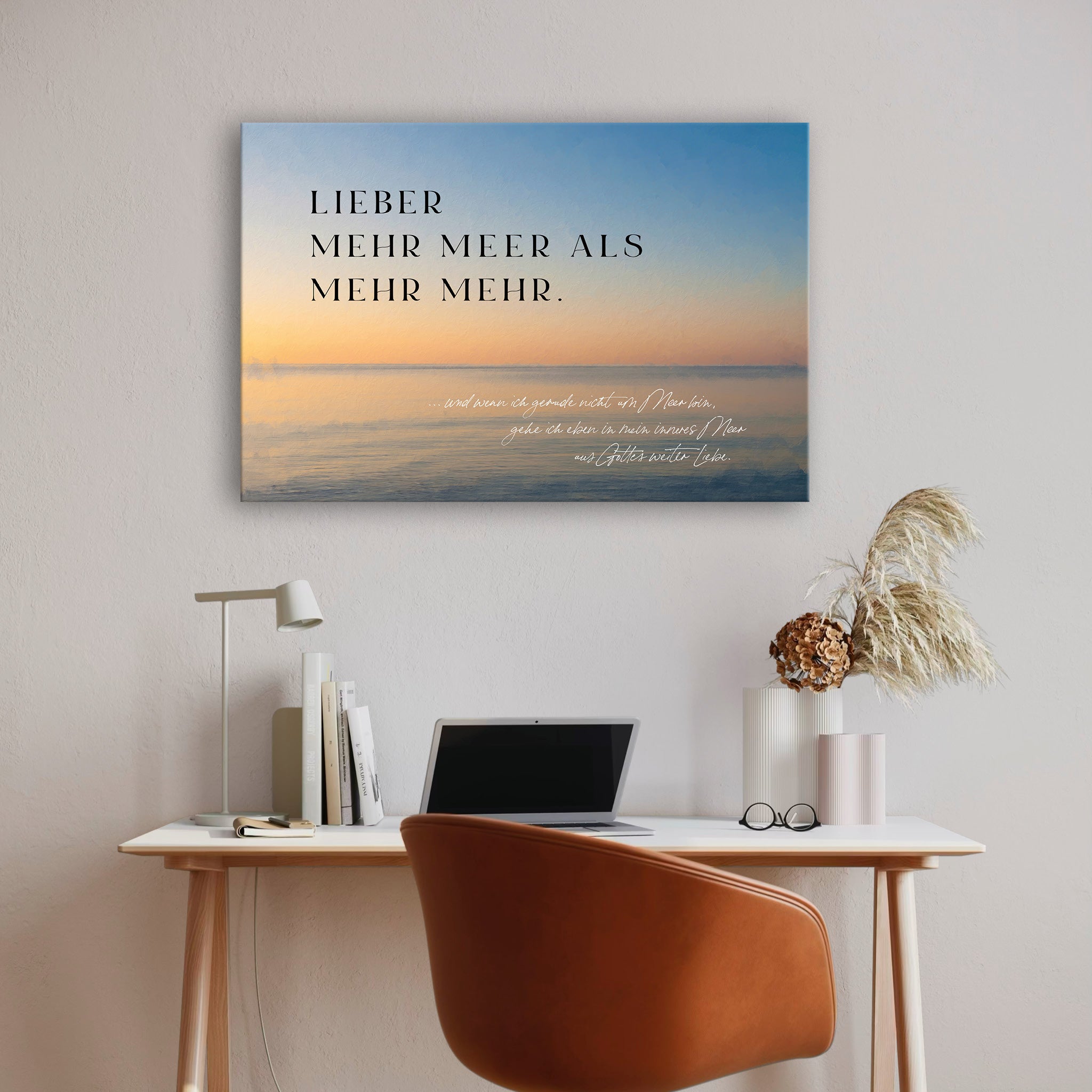 Leinwand Lieber mehr Meer als mehr Mehr: Fastenzeit