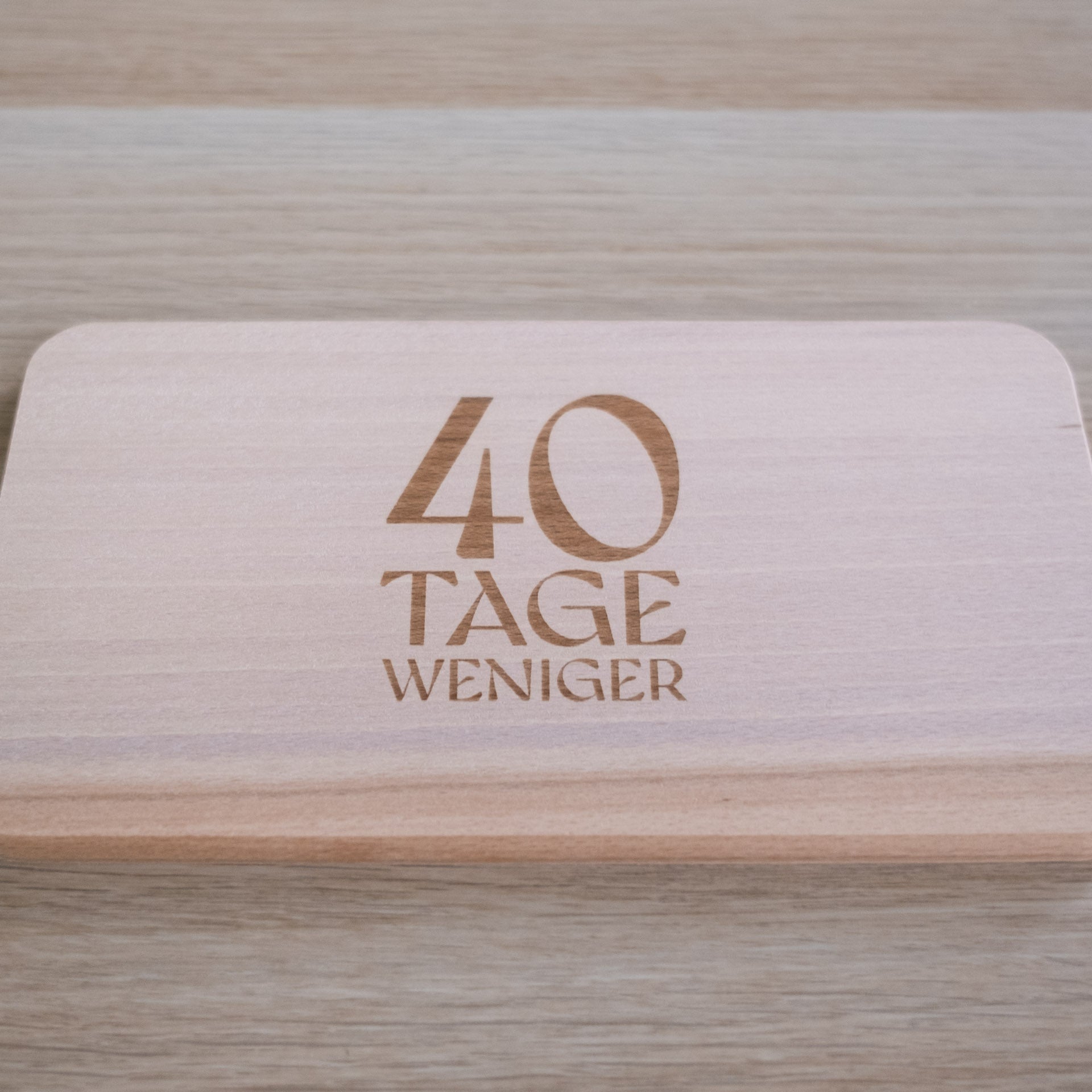 Frühstücksbrett 40 Tage weniger. Fastenzeit
