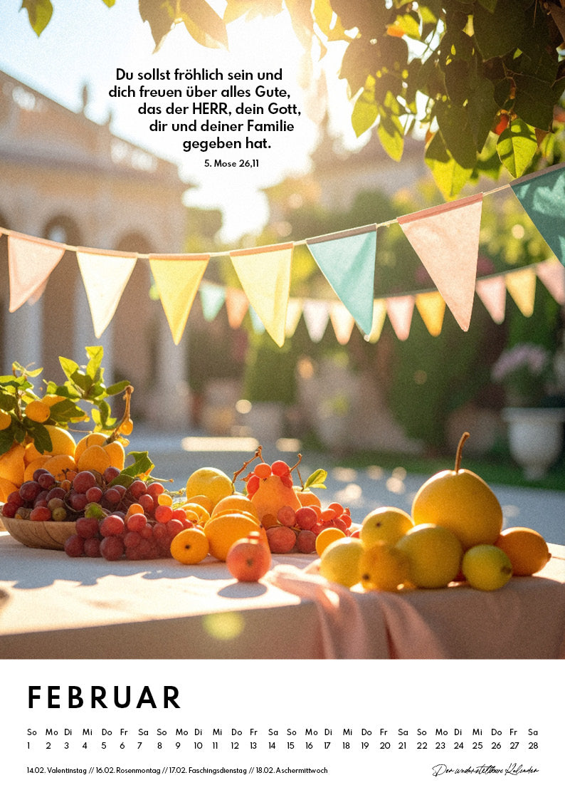 Kalender 2026 Jahreslosung + Monatssprüche