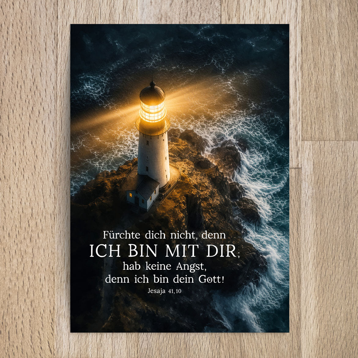 Postkarte Jahreslosung 2027 Motiv Leuchtturm