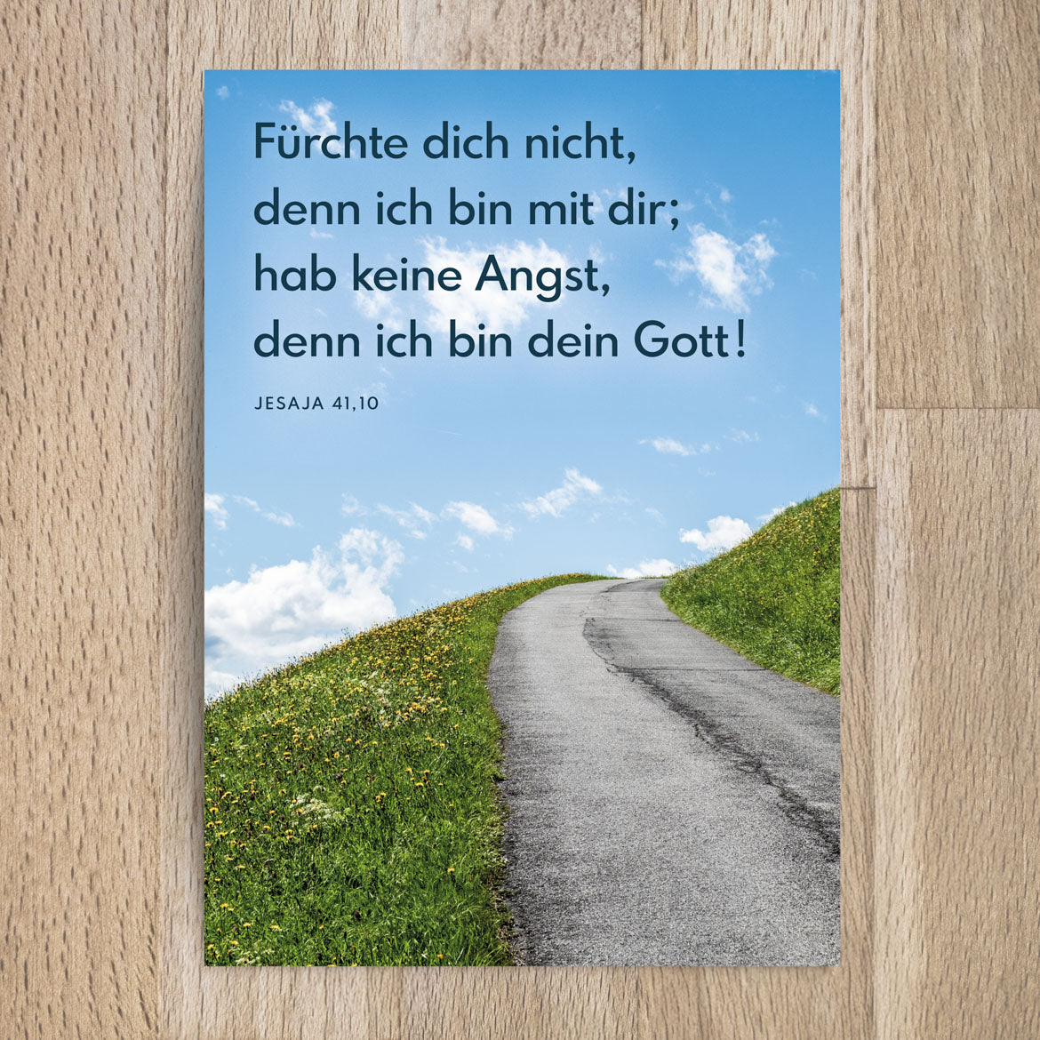Postkarte Jahreslosung 2027 Motiv Nächste Kurve